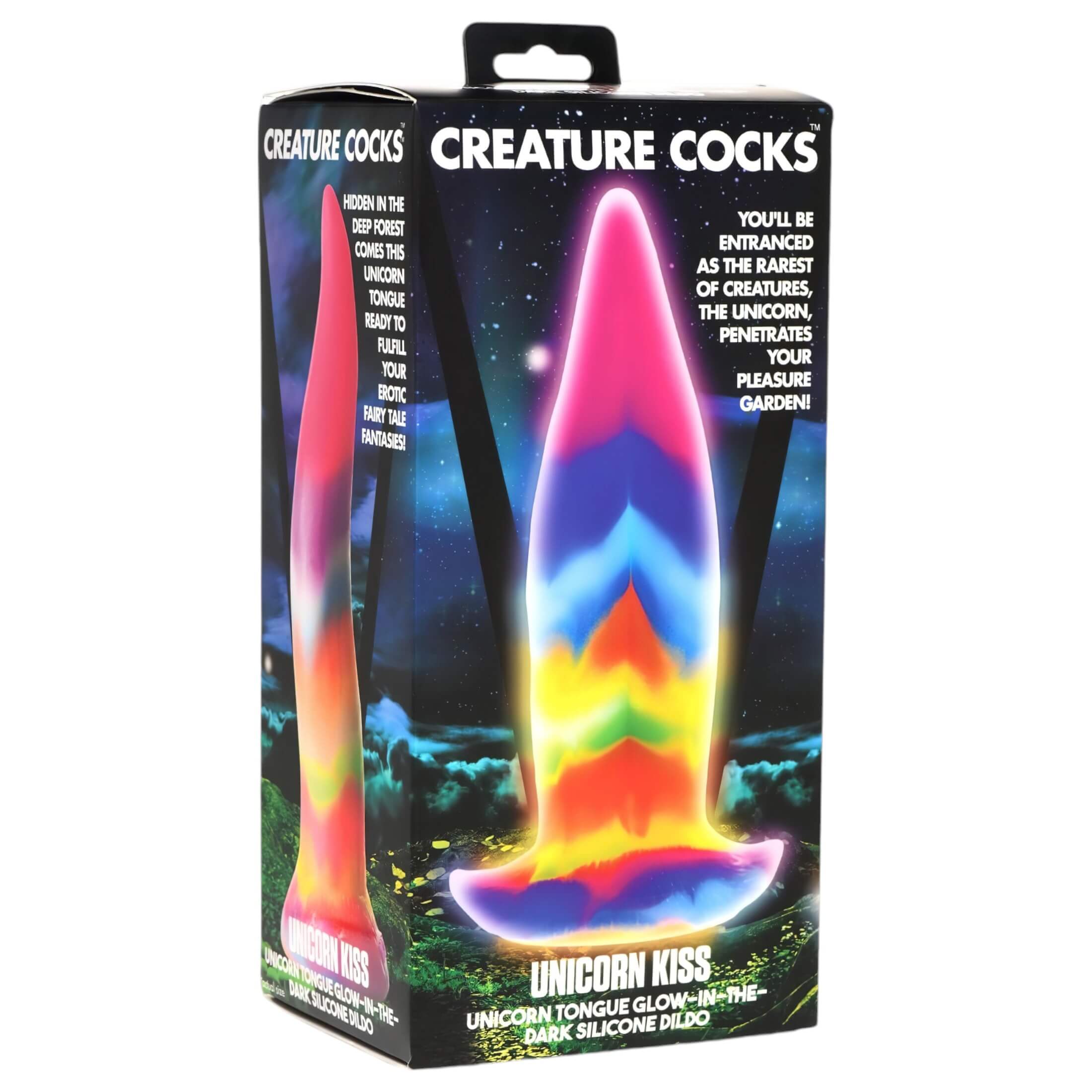 Creature Cocks Tongue – világító szilikon dildó – 21cm
