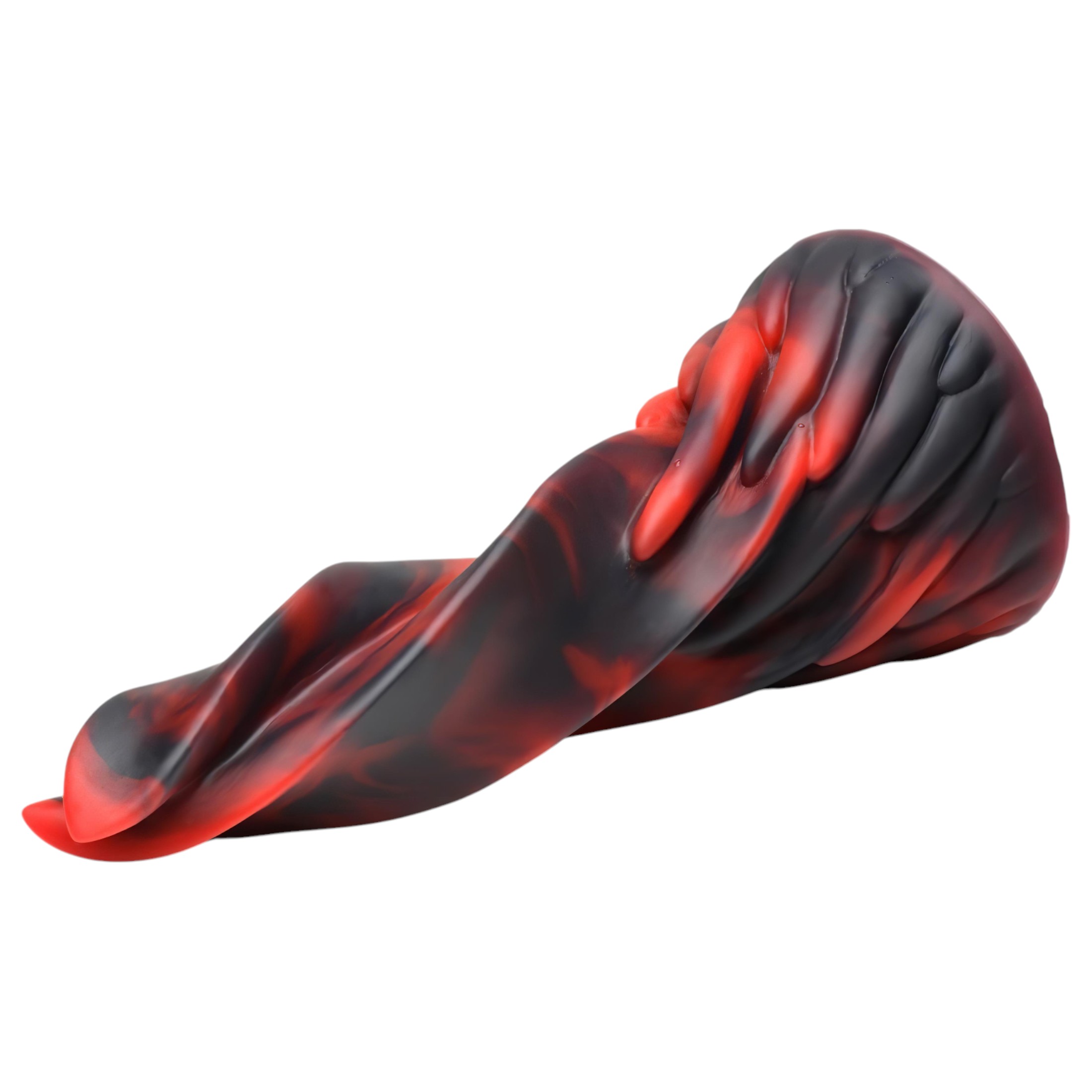 Creature Cocks Hell Kiss – csavart szilikon dildó – 19cm (piros)