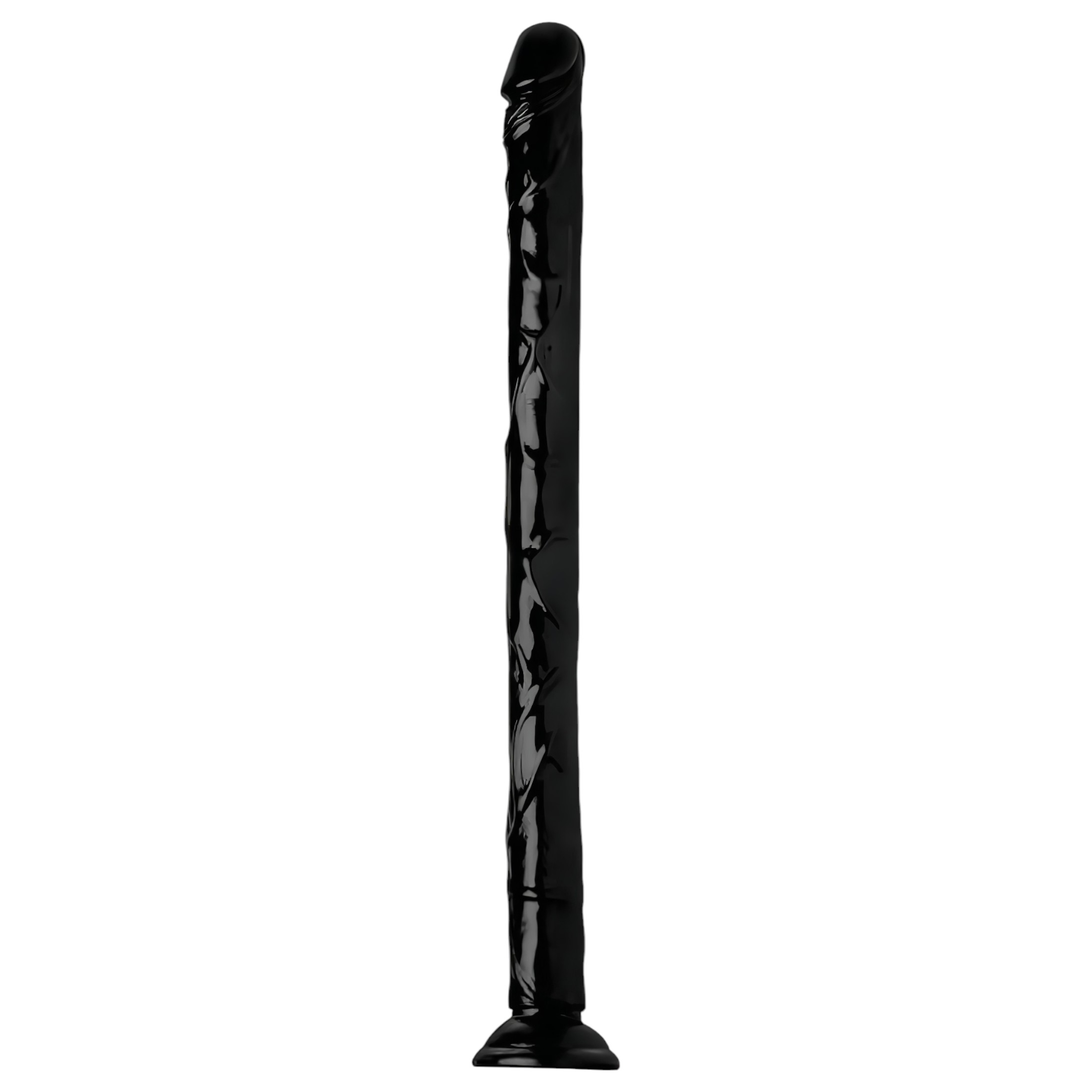 Hosed Anal Snake 19 – tapadókorongos anál dildó (fekete)