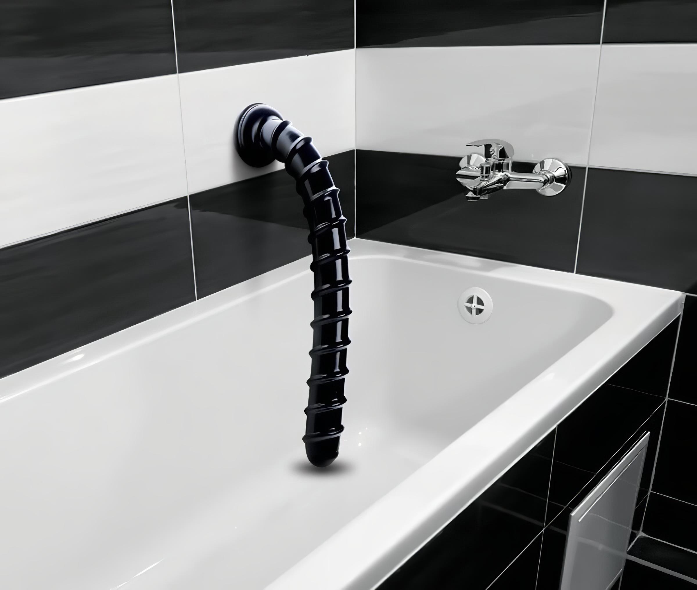 Hosed Swirl Tchick Anal Snake 18 – anál dildó (fekete)