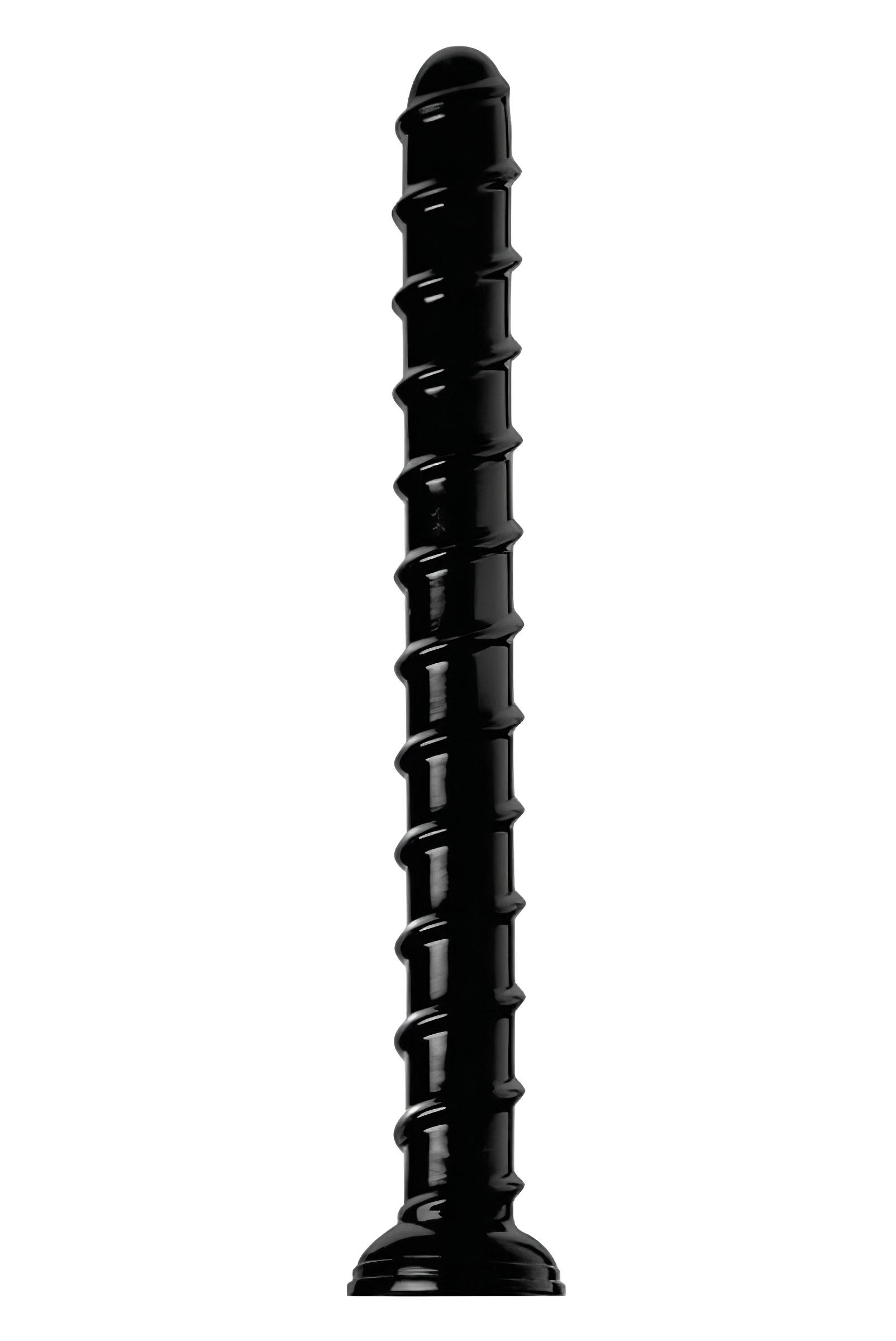 Hosed Swirl Tchick Anal Snake 18 – anál dildó (fekete)