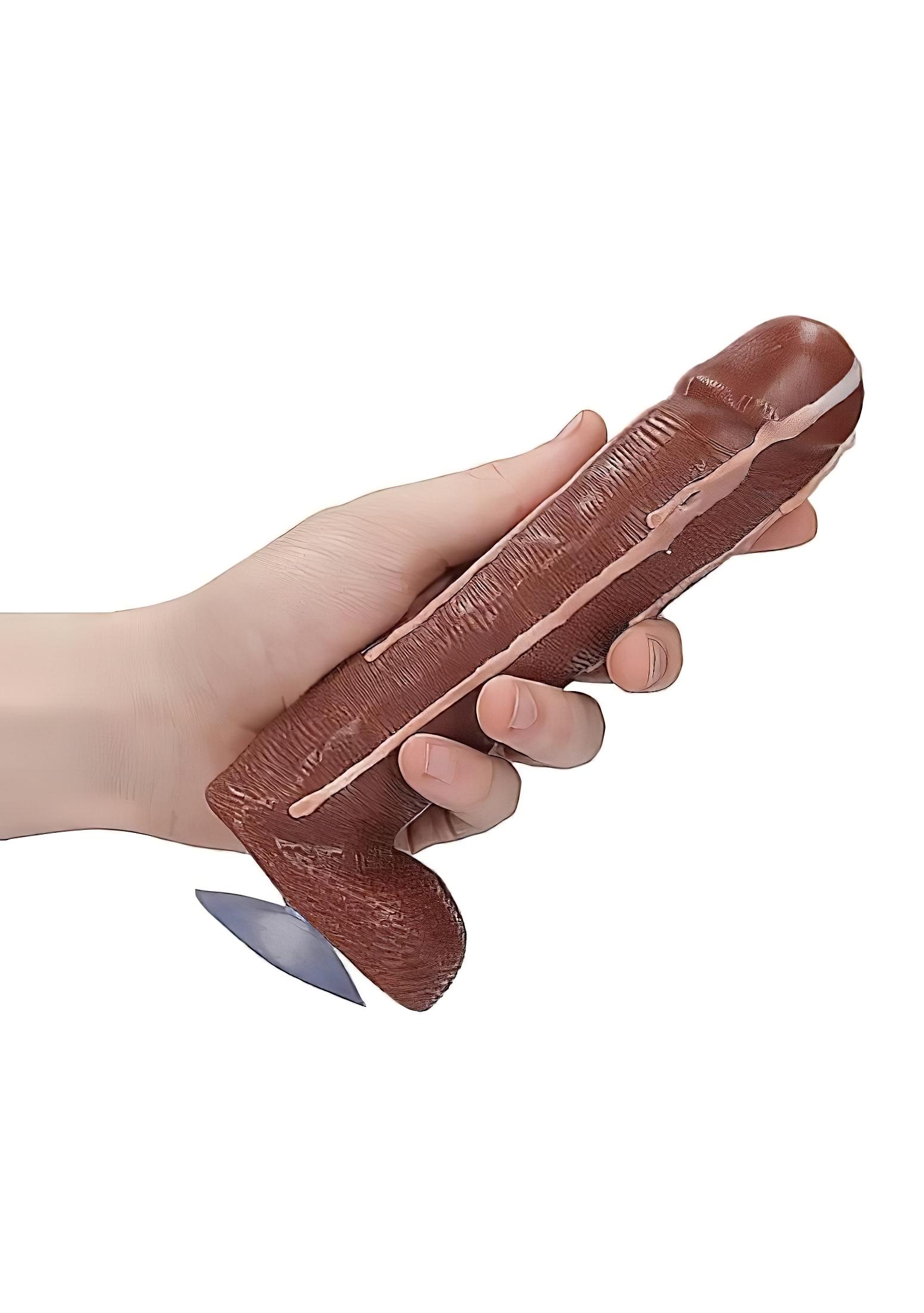 Dicky Cum – szappan pénisz herékkel – barna (250g)