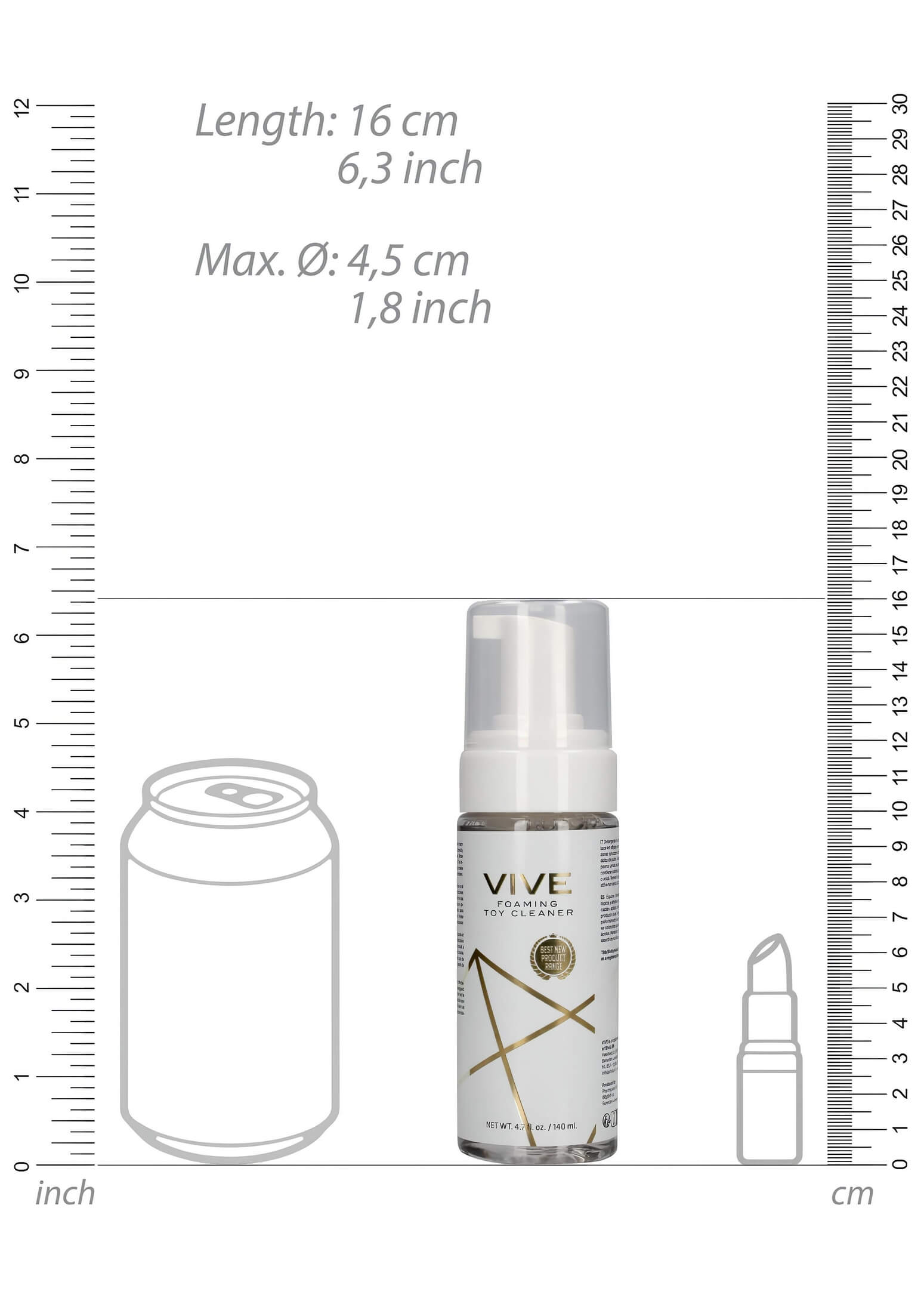 Vive – szexjáték tisztító hab (140ml)