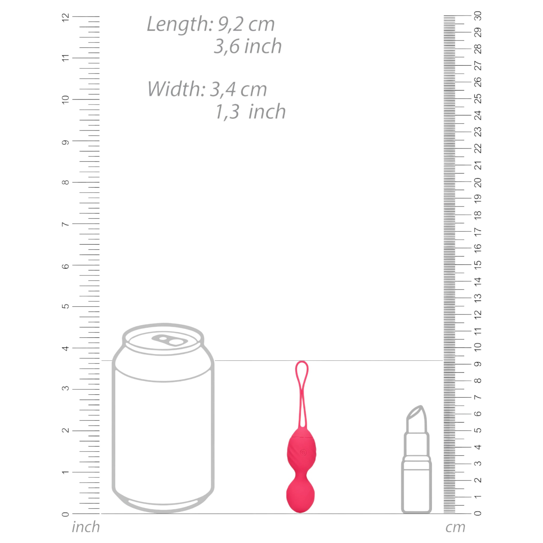 Loveline – barázdált vibrációs gésagolyó (pink)