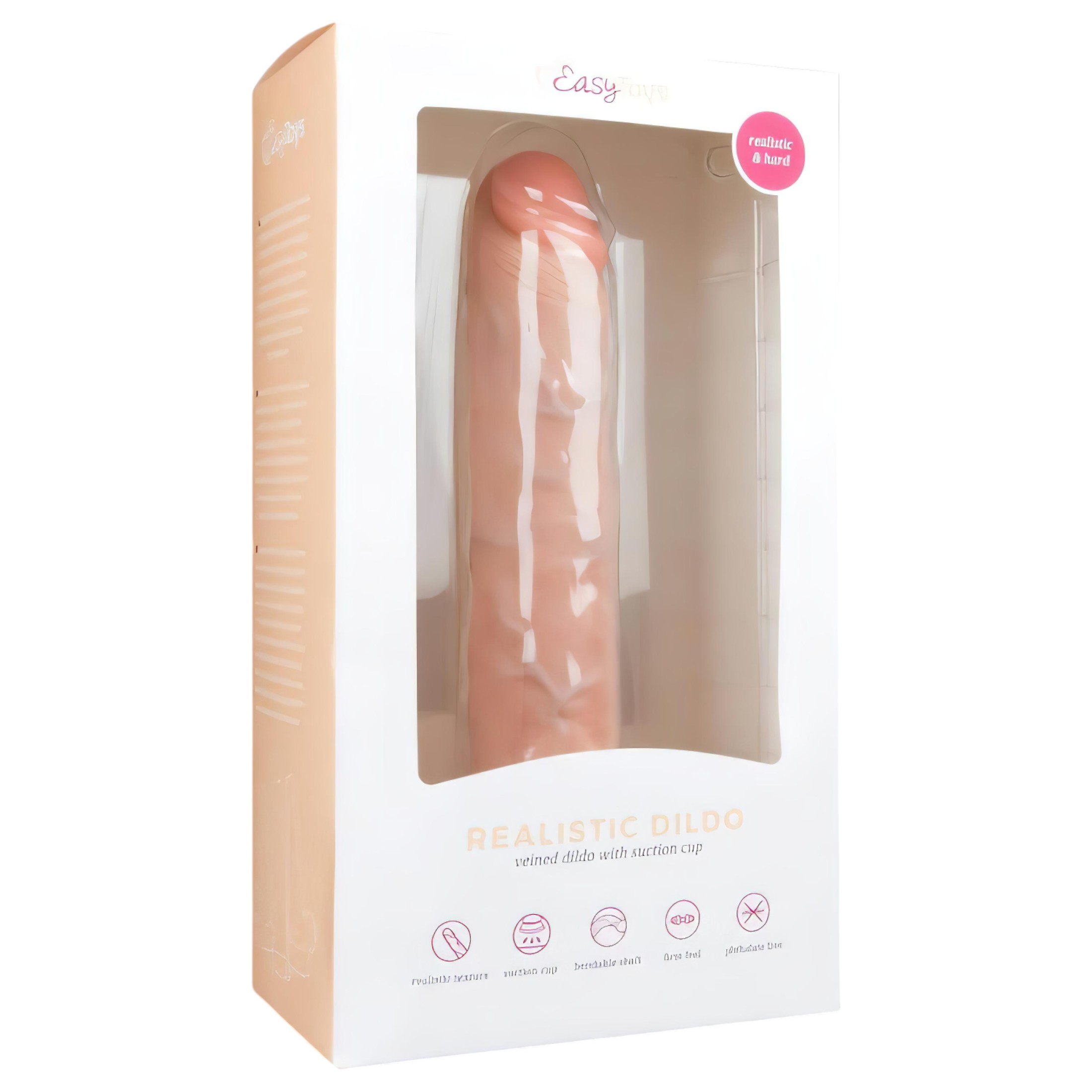 Easytoys – tapadókorongos extra nagy dildó (28,5cm) – natúr