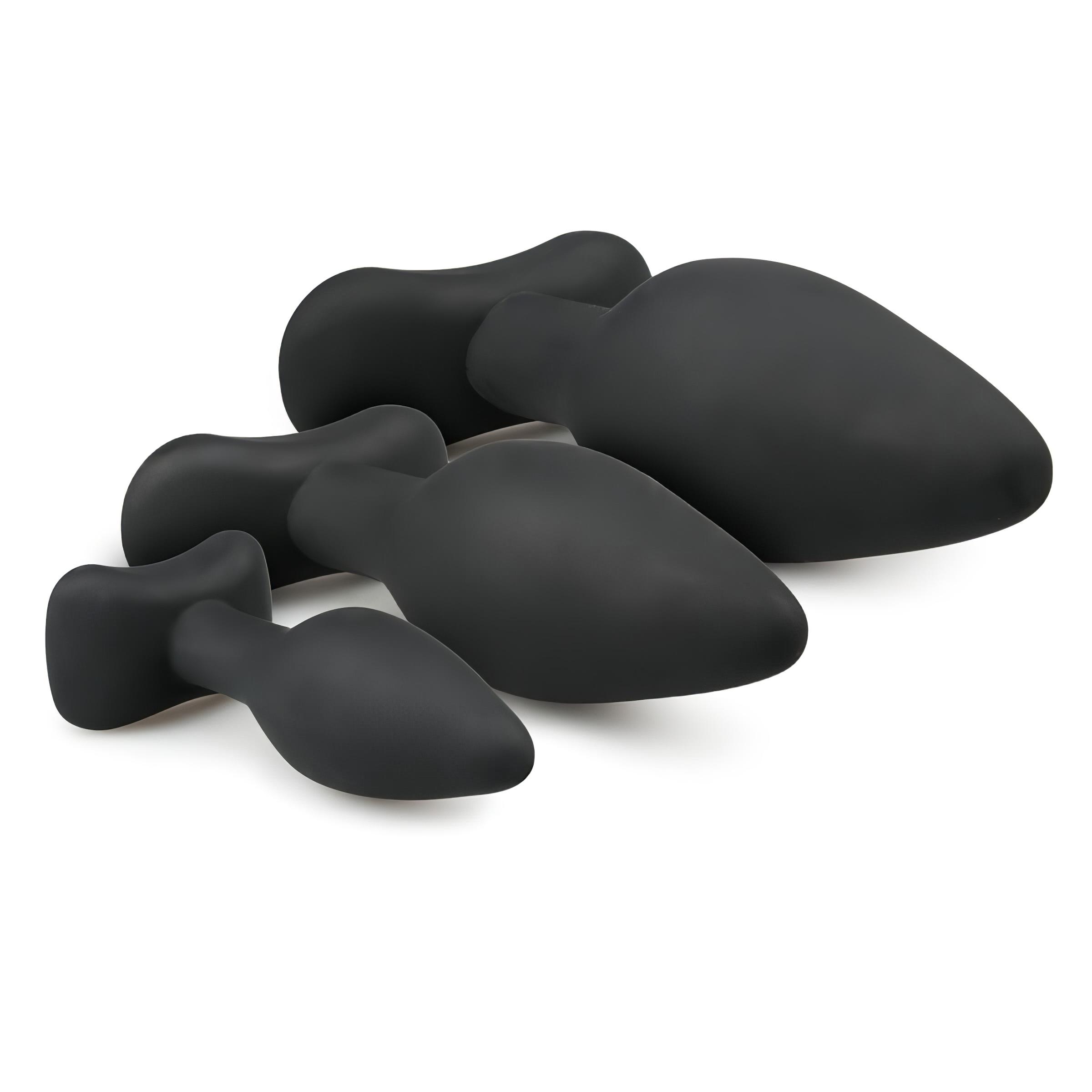 Easytoys Rocket – anál plug szett – fekete (3 részes)