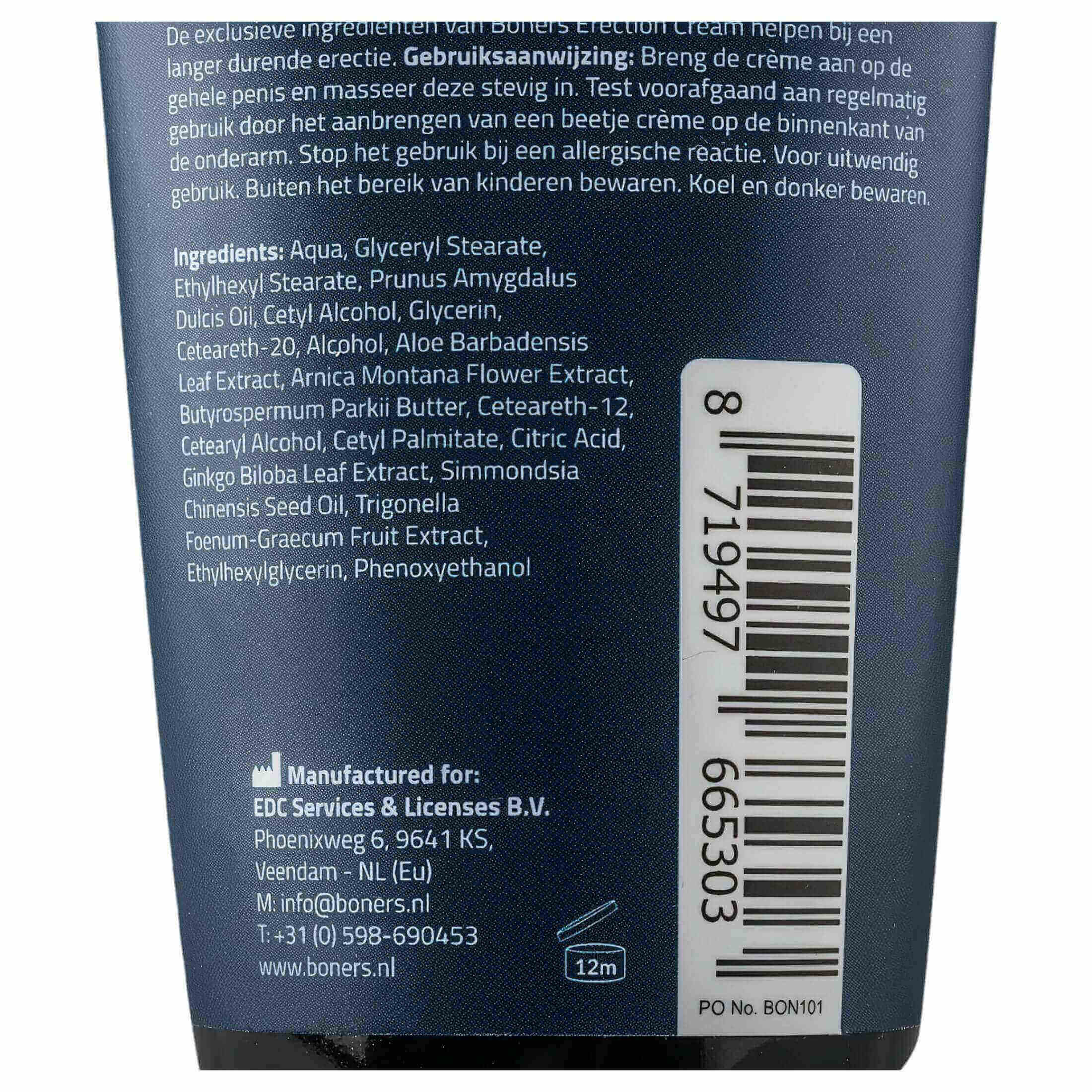 Boners Erection – stimuláló intim krém férfiaknak (100ml)