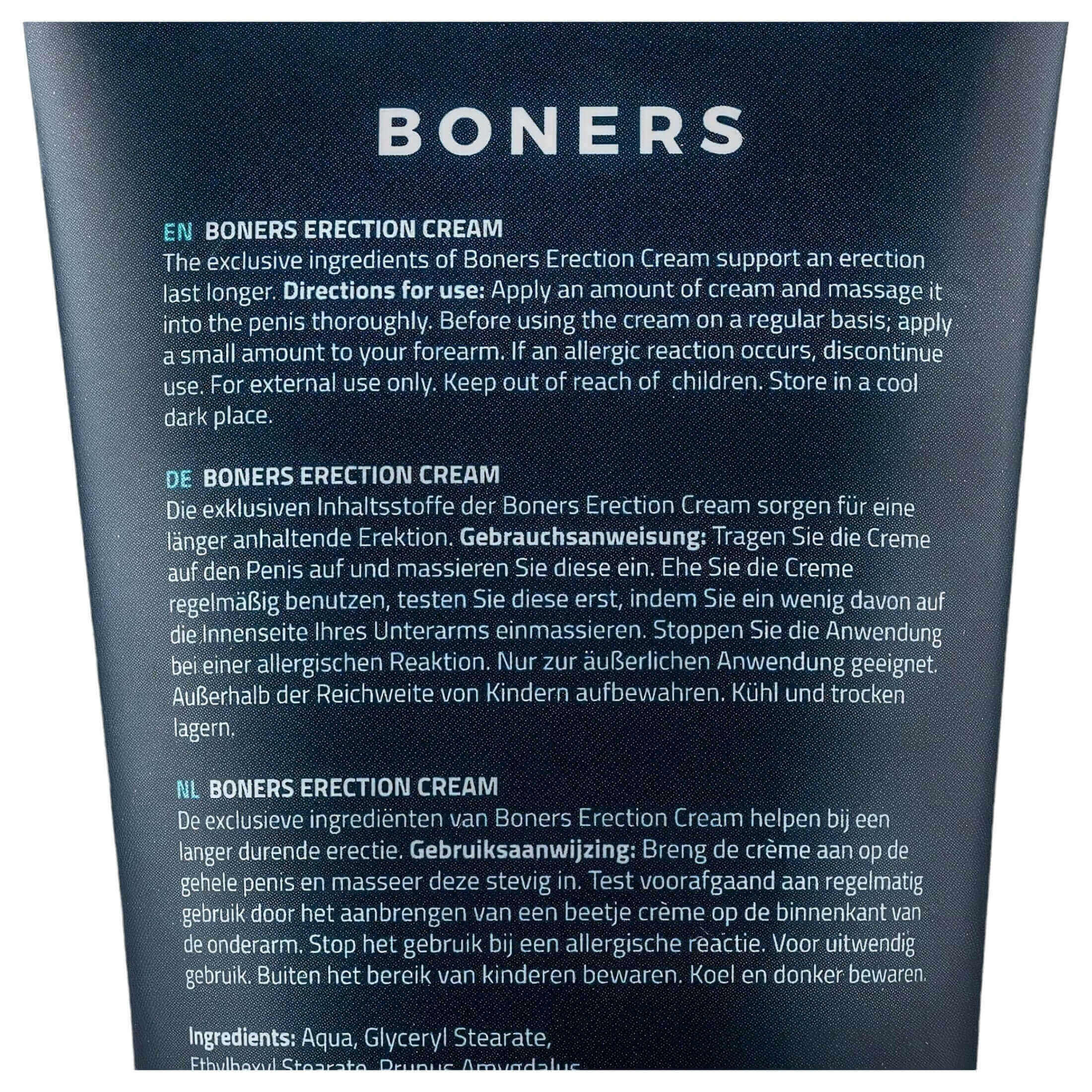 Boners Erection – stimuláló intim krém férfiaknak (100ml)