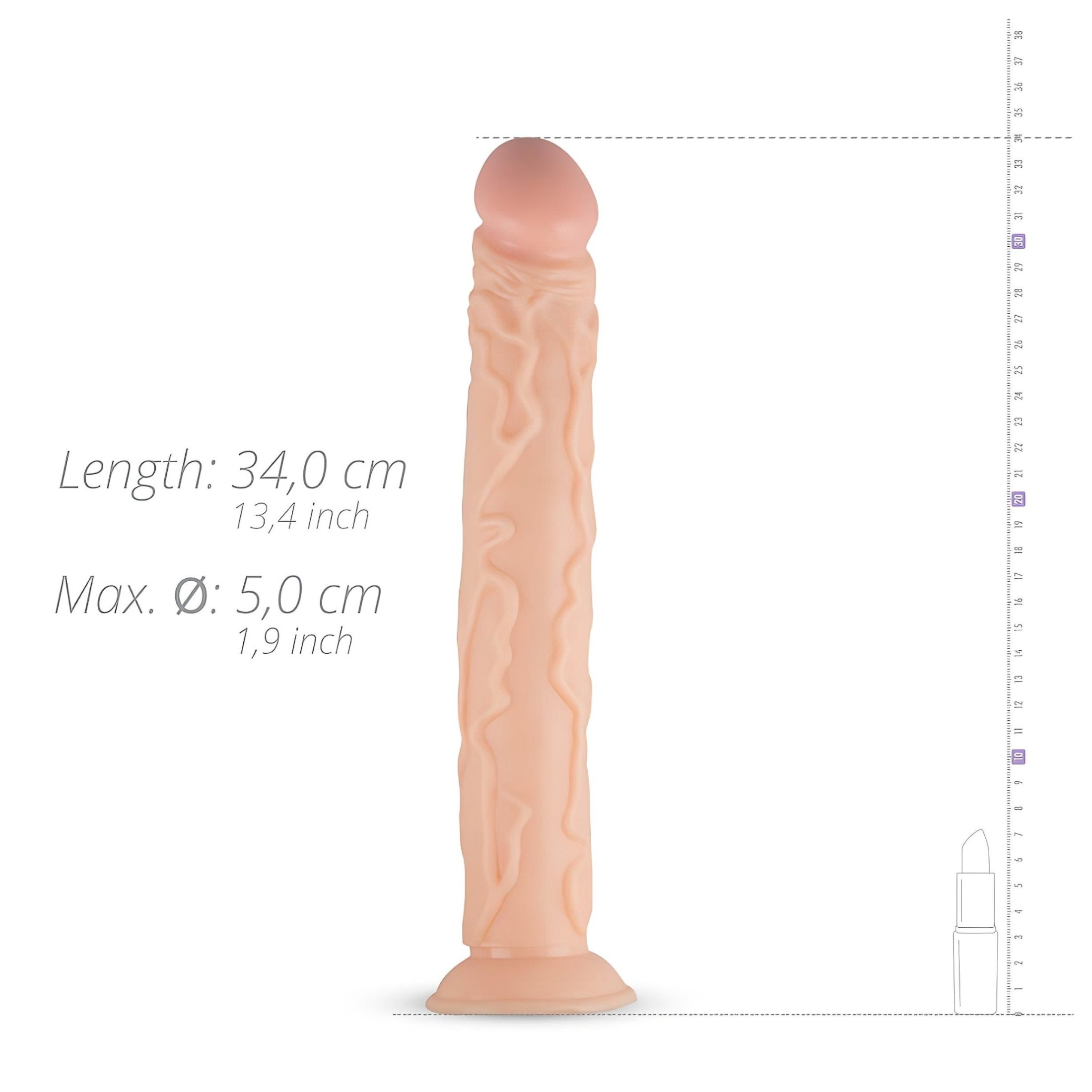 Real Fantasy Shawn – élethű nagy dildó – 35cm (natúr)