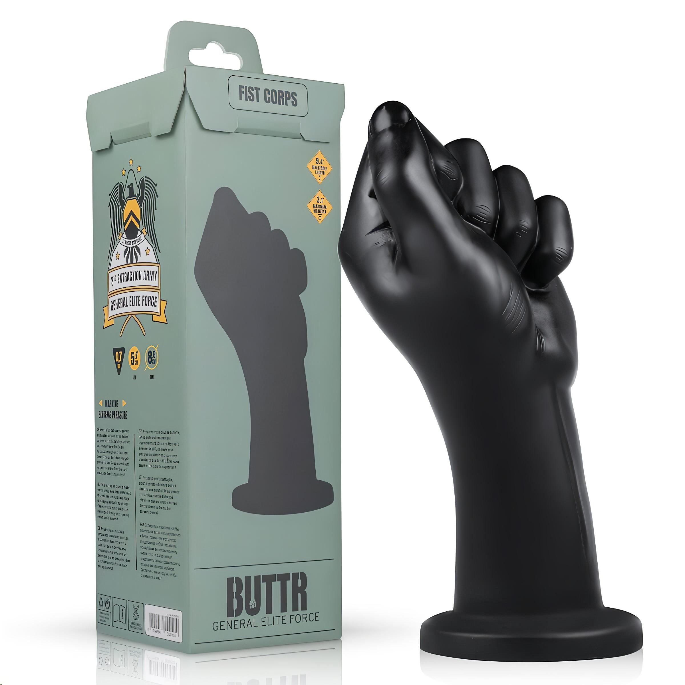 BUTTR Fist Corps – fisting dildó (fekete)