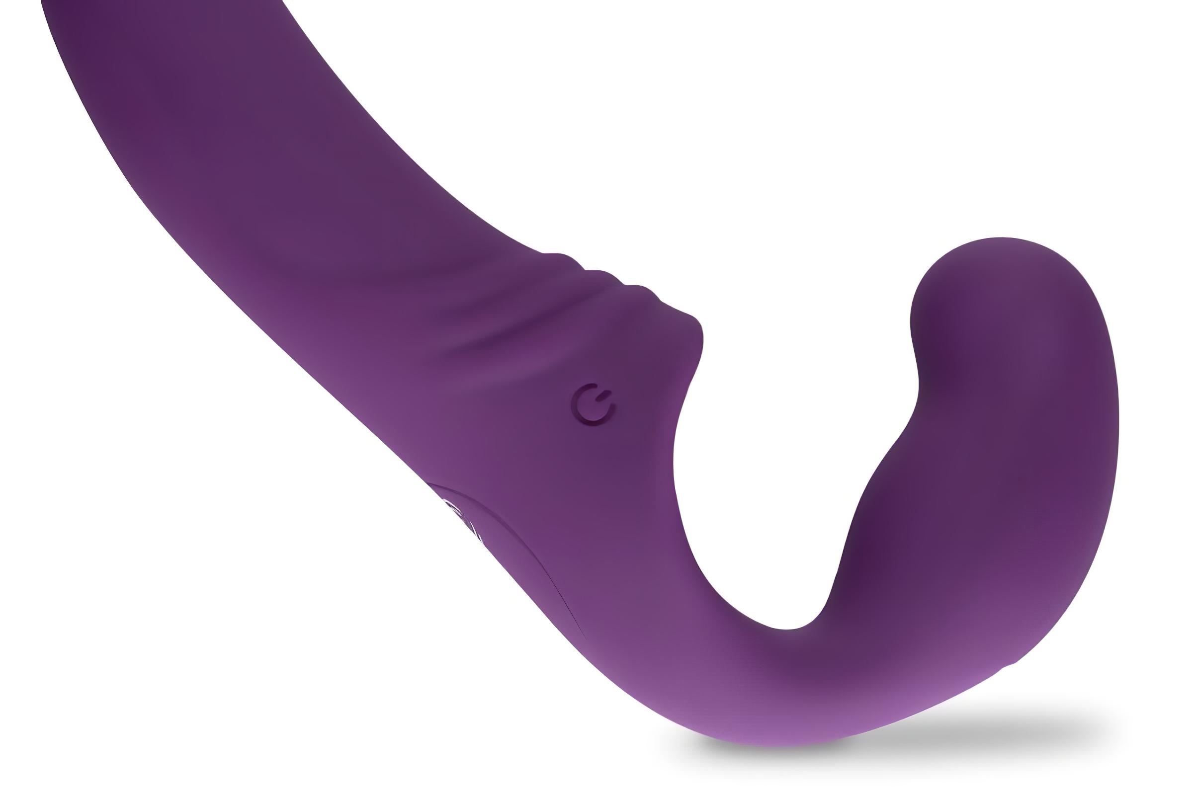 Easytoys – akkus, felcsatolható vibrátor tartópánt nélkül (lila)