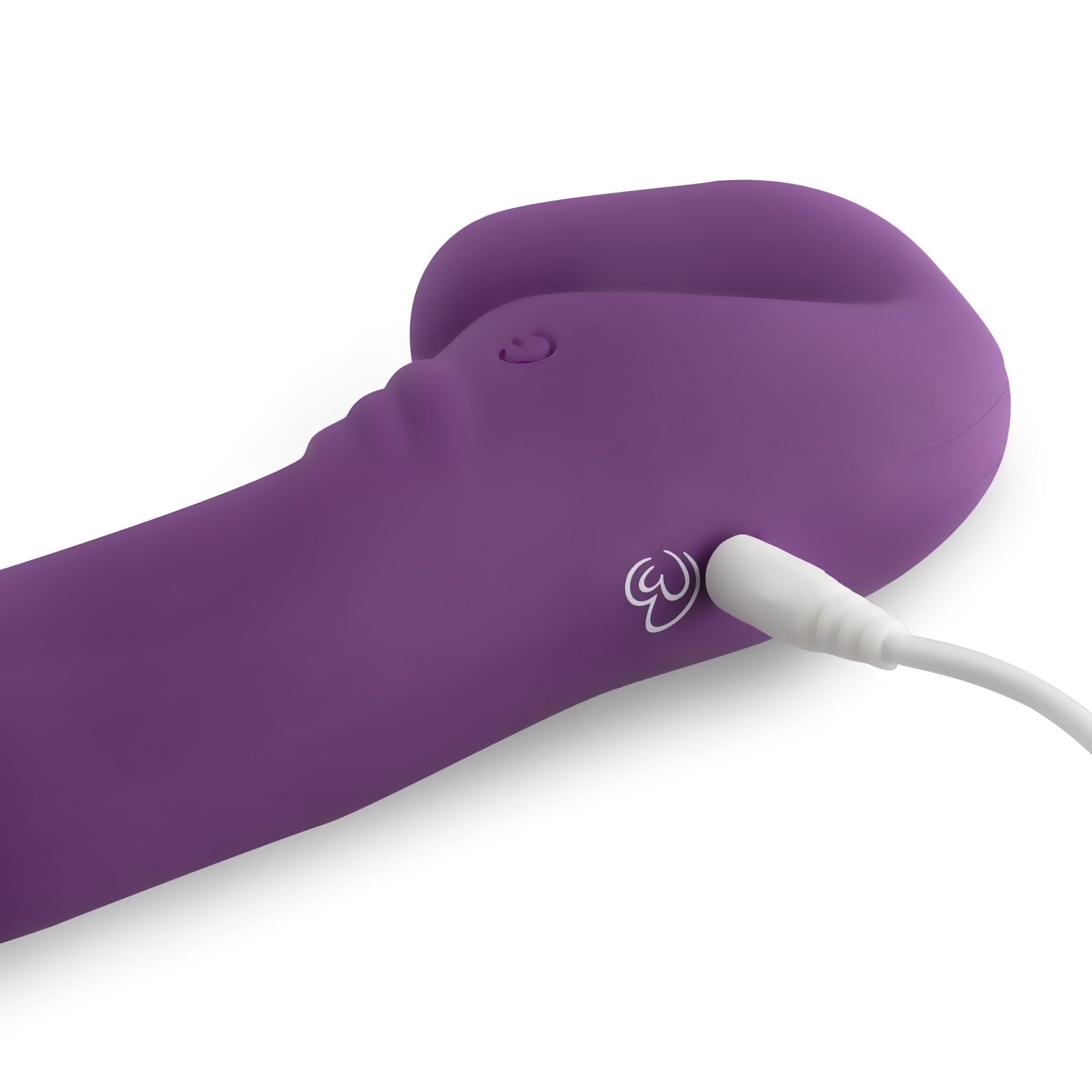 Easytoys – akkus, felcsatolható vibrátor tartópánt nélkül (lila)