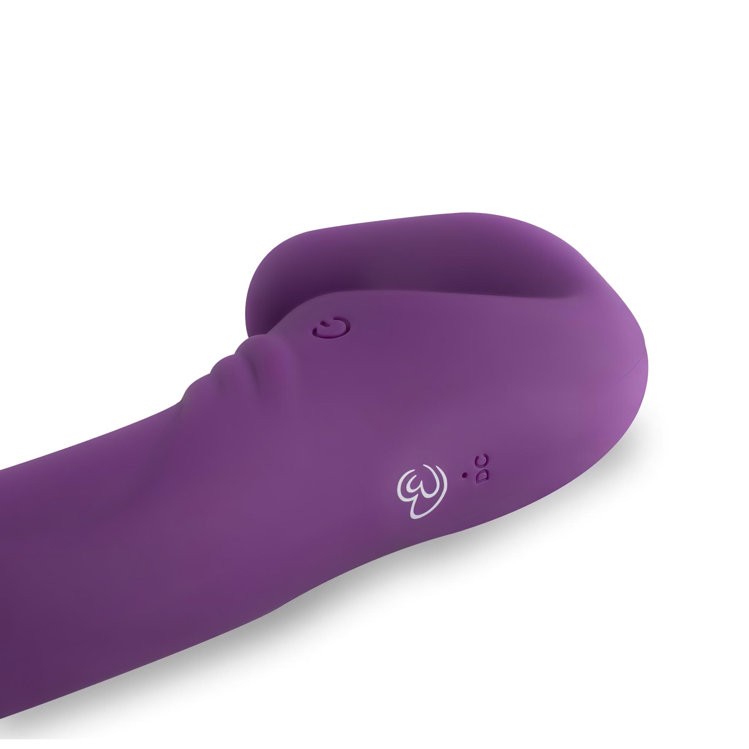 Easytoys – akkus, felcsatolható vibrátor tartópánt nélkül (lila)