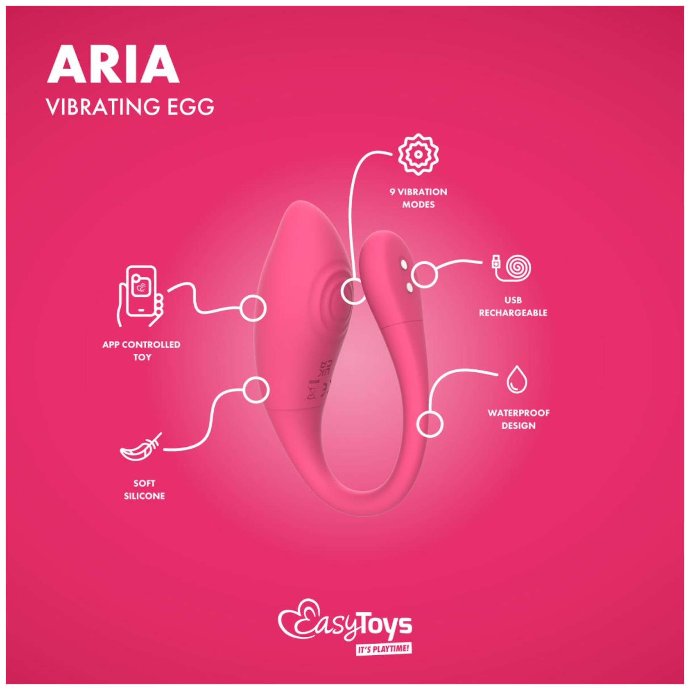 EasyConnect – okos vibrációs tojás (pink)