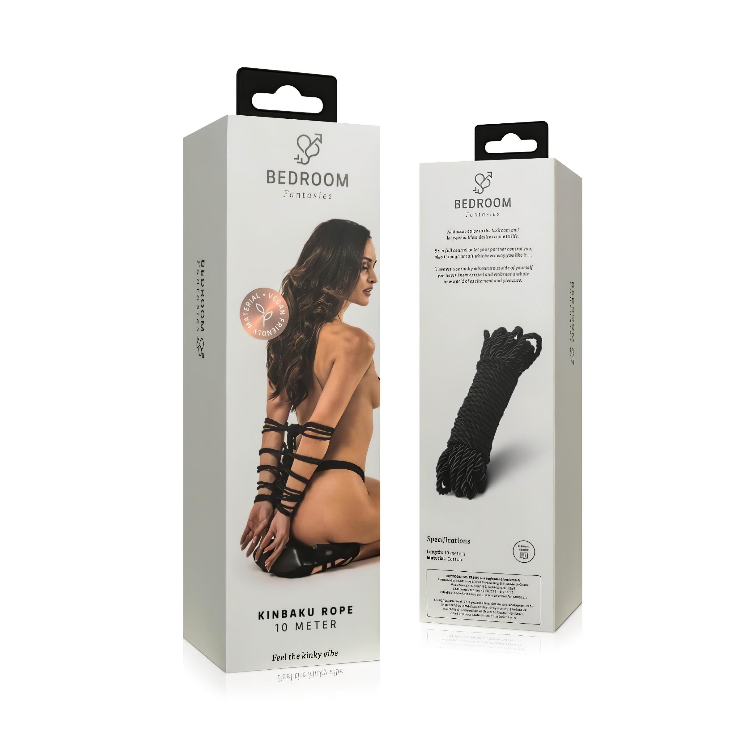 Bedroom Fantasies – Shibari (Kinbaku) kötél – 10 m (fekete)