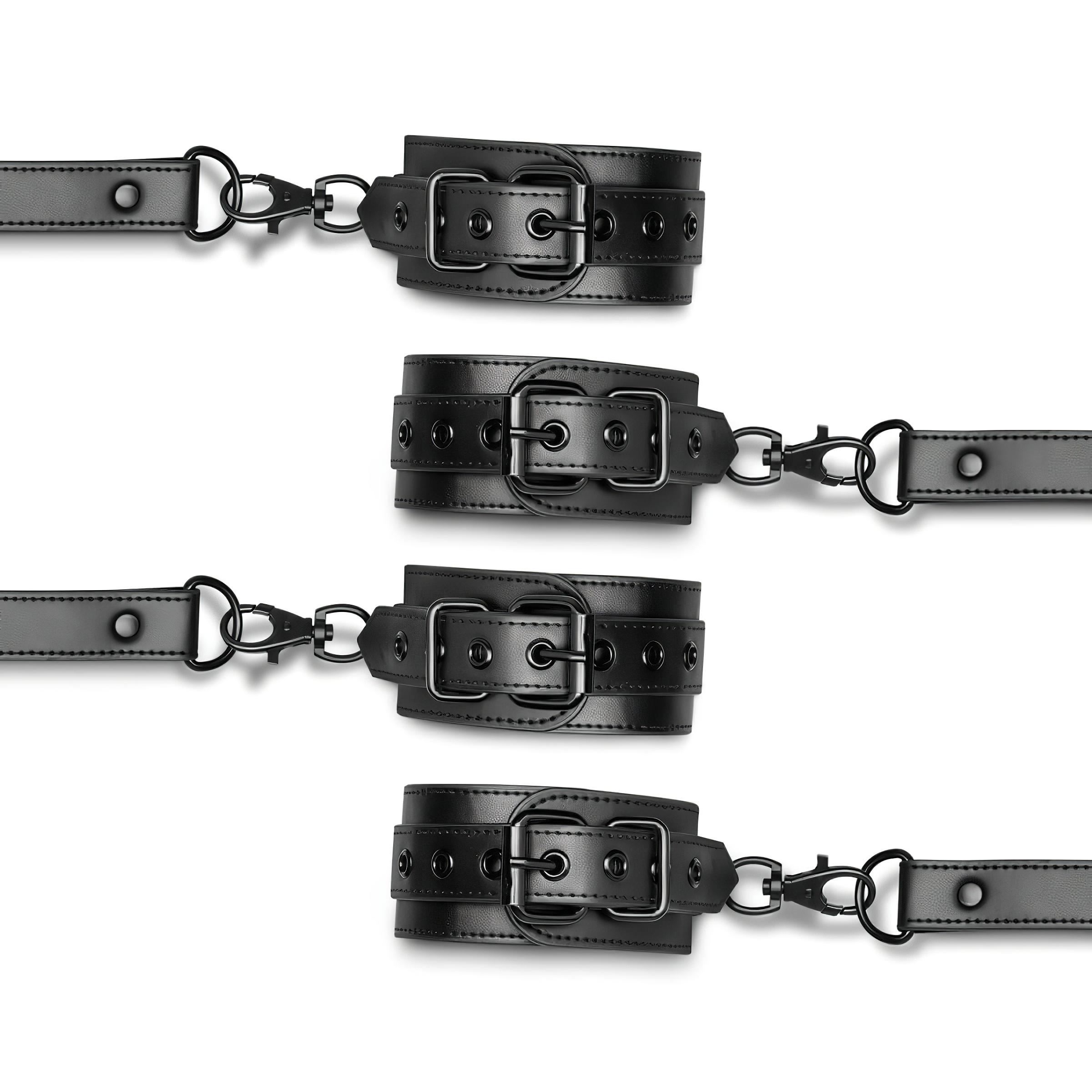 Bedroom Fantasies – boka és csukló bilincs (fekete)