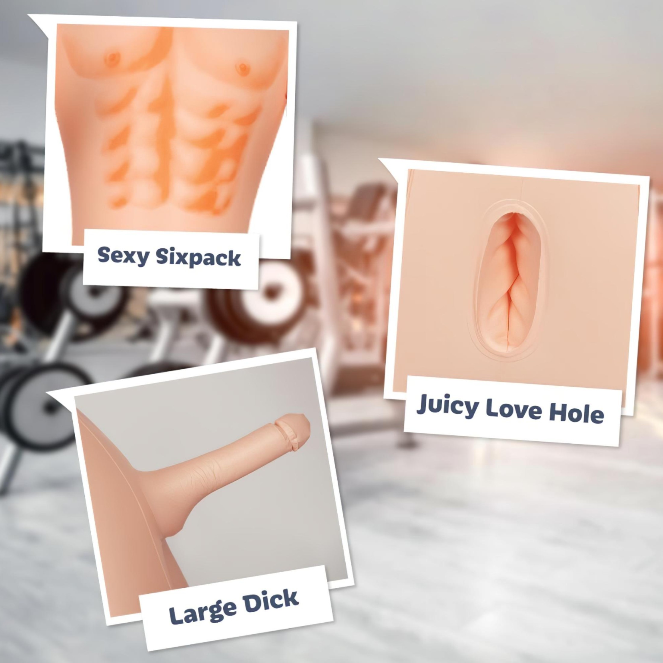 AirDoll David Blowme – felfújható gumiférfi (natúr)