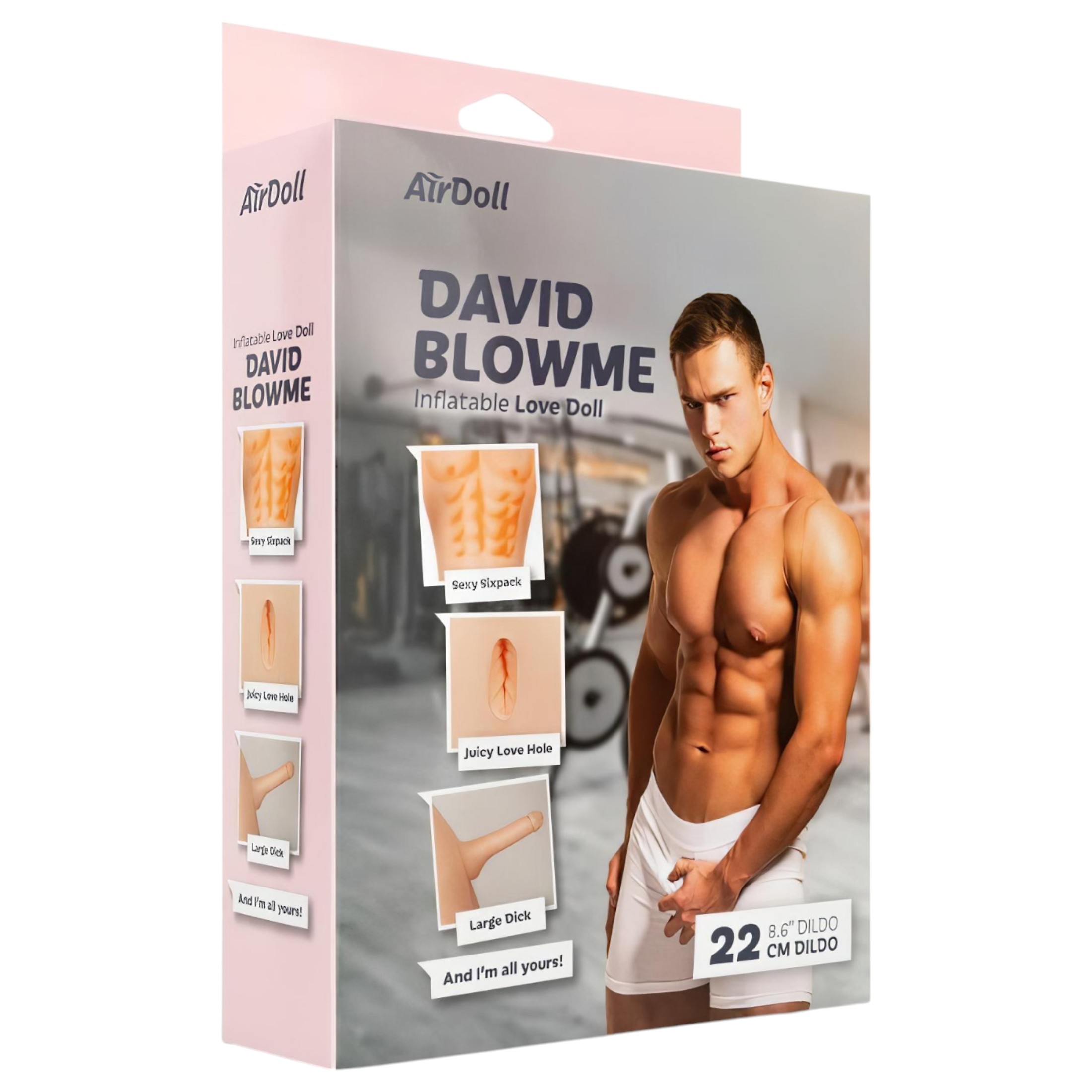 AirDoll David Blowme – felfújható gumiférfi (natúr)
