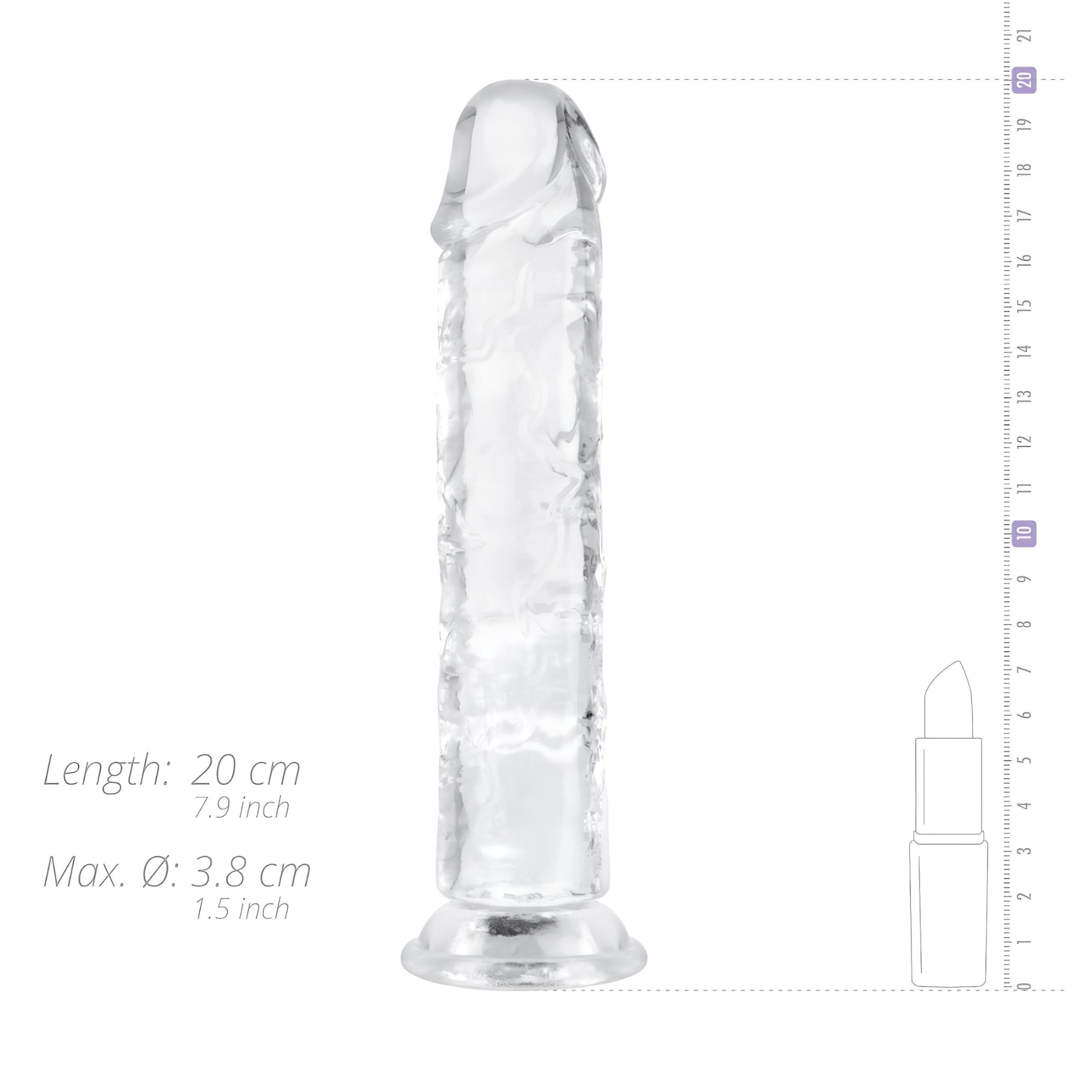 EasyToys – zselés dildó – 18cm (átlátszó)