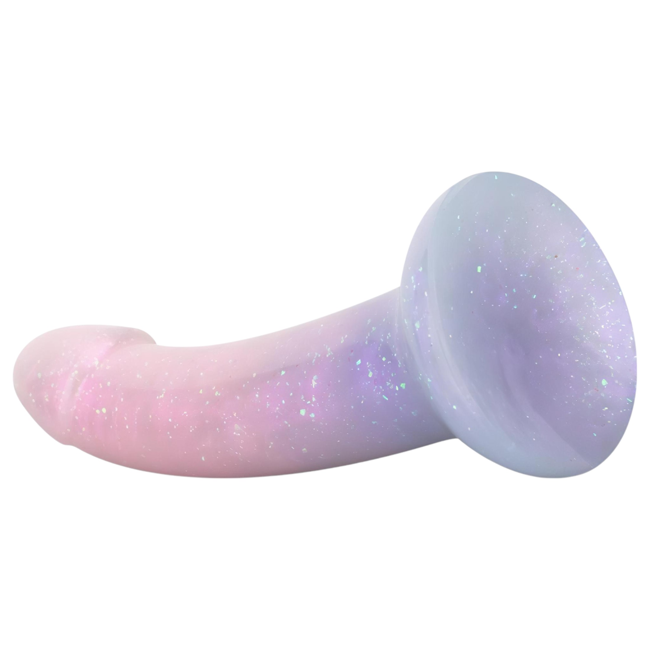 EasyToys Mermaid – csillámos dildó – 19cm (pink)