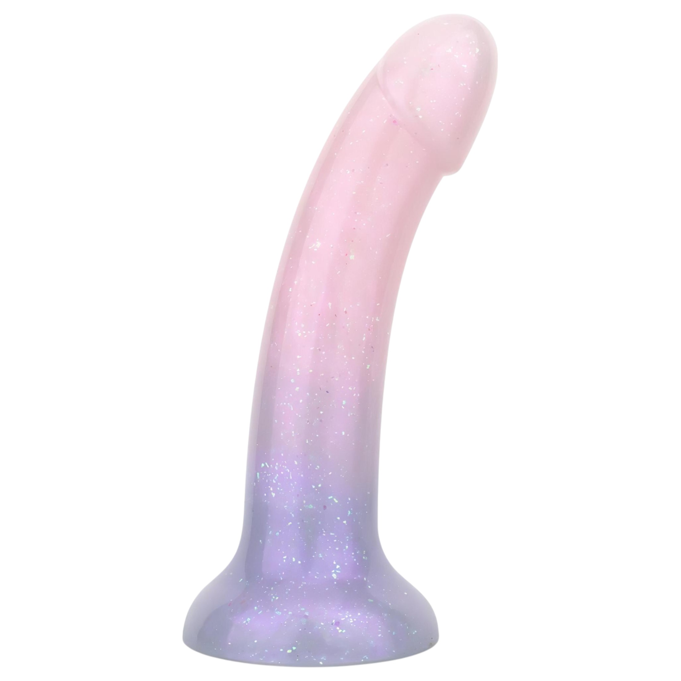 EasyToys Mermaid – csillámos dildó – 19cm (pink)