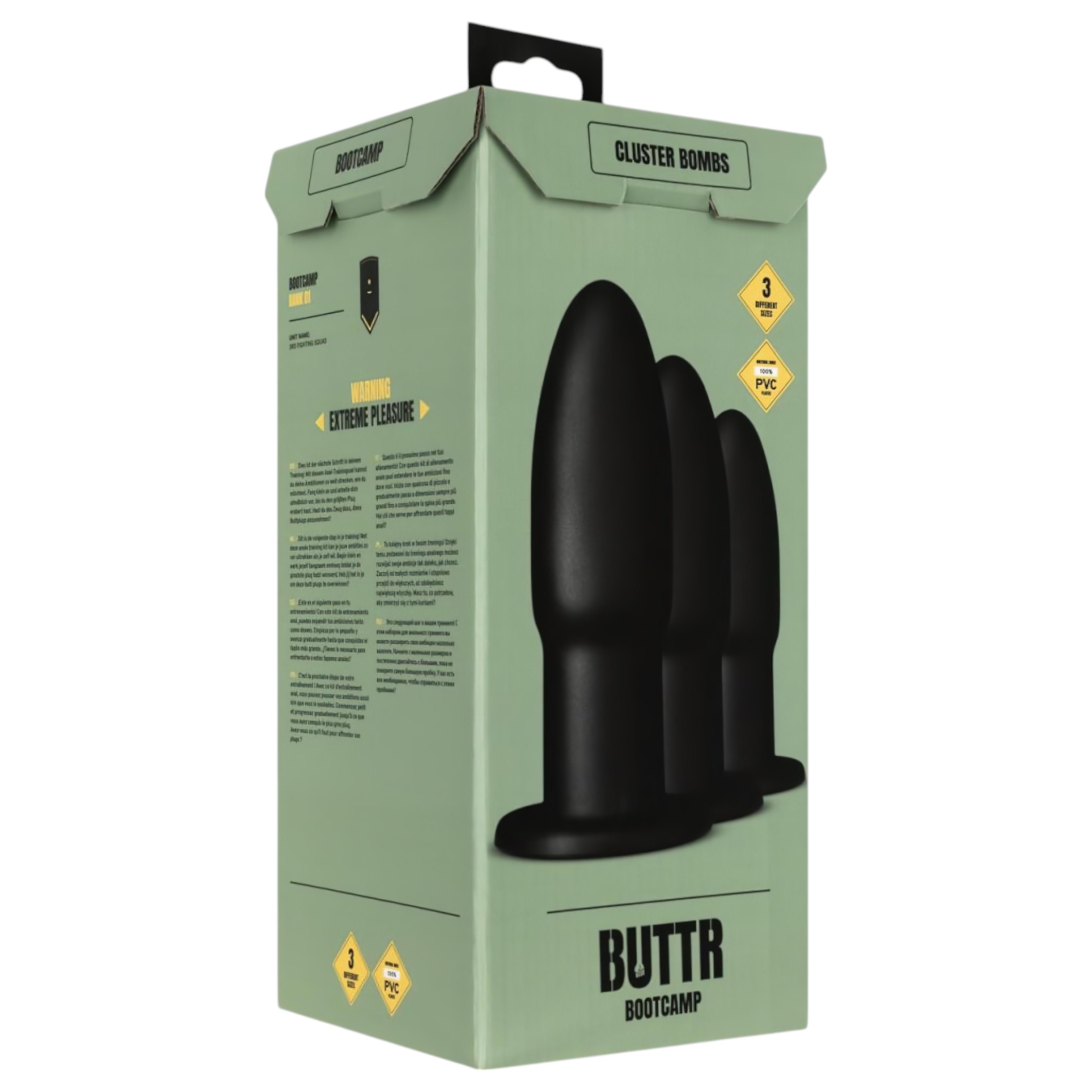 BUTTR Cluster Bombs – anál tréning szett (fekete)