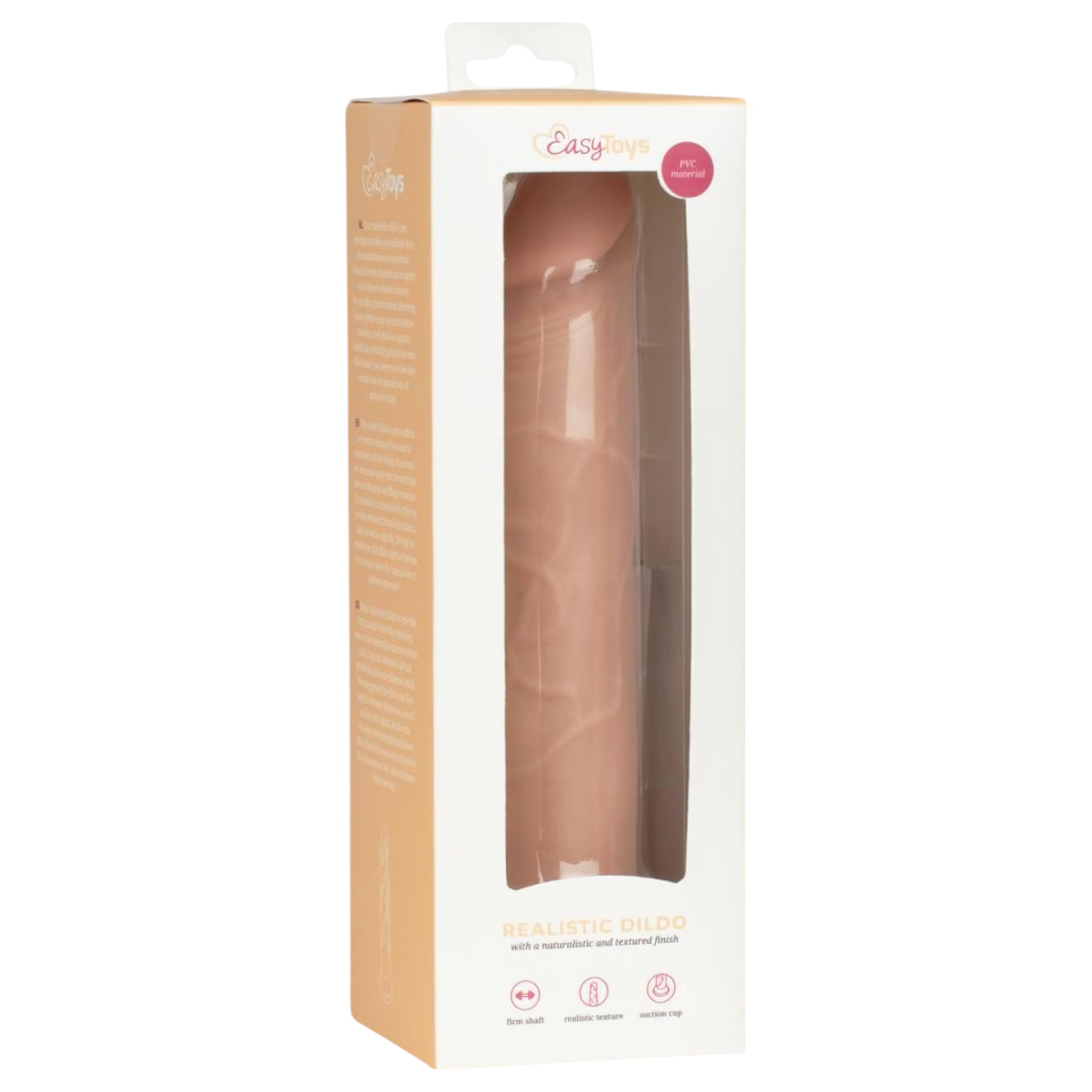 Easytoys – élethű dildó – 17,5 cm (natúr)