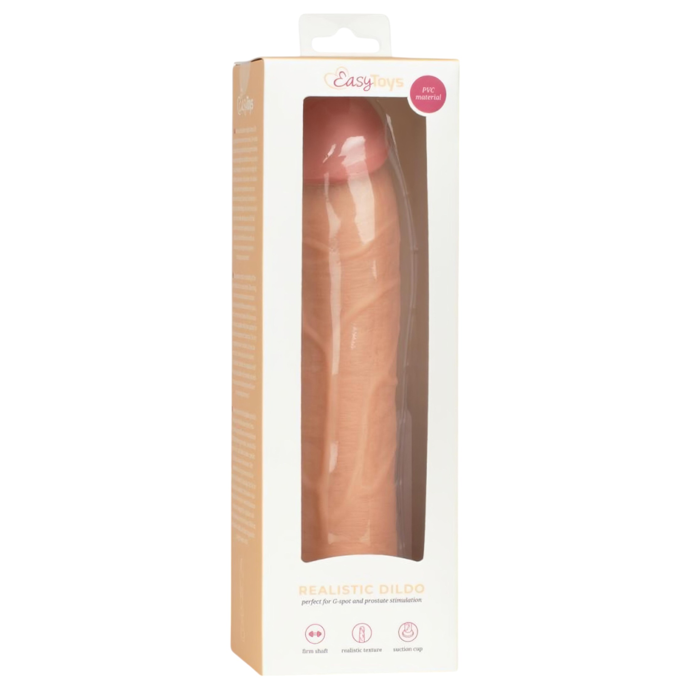 Easytoys – élethű dildó – 22,5 cm (natúr)
