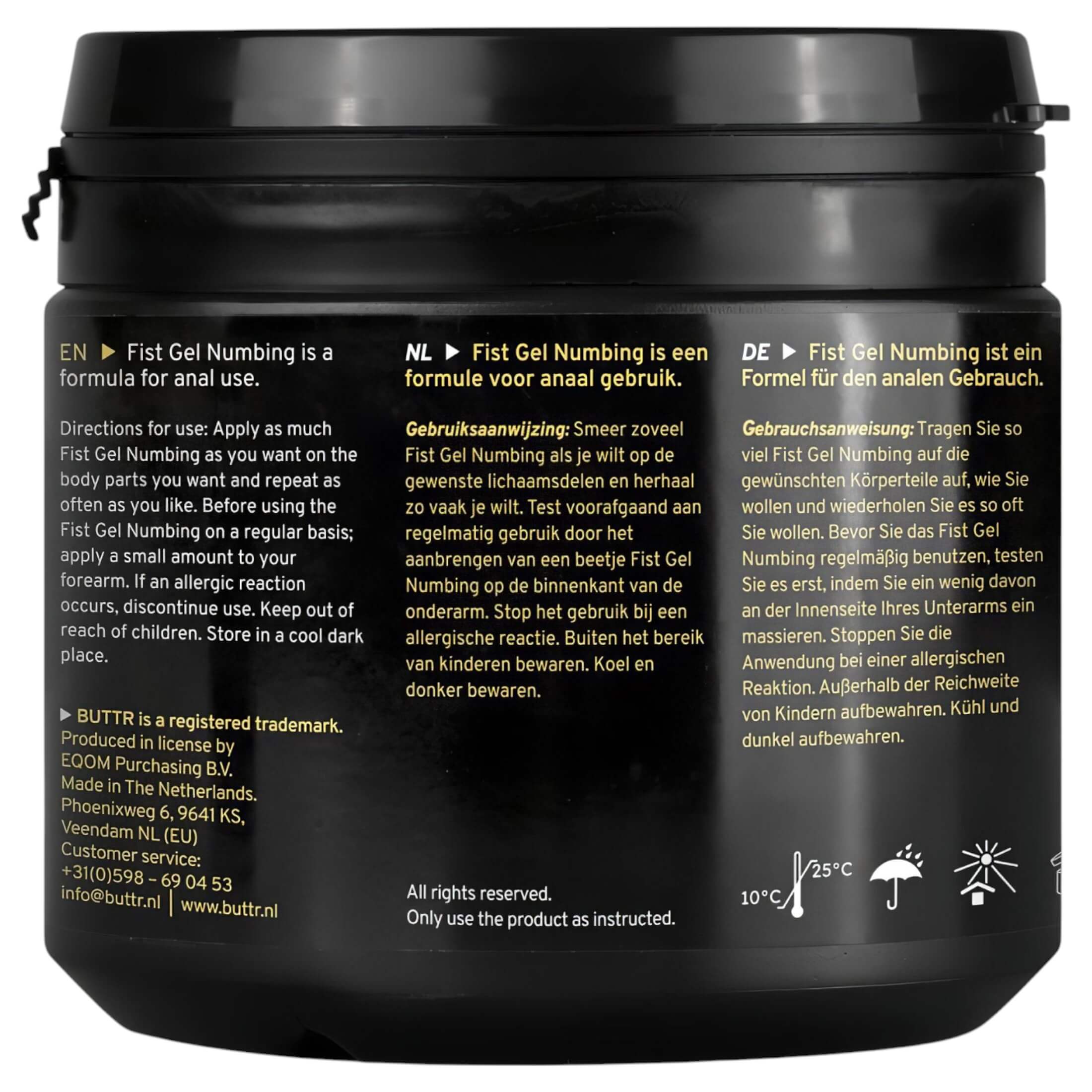 BUTTR – érzéstelenítő öklöző (fisting) gél (500ml)