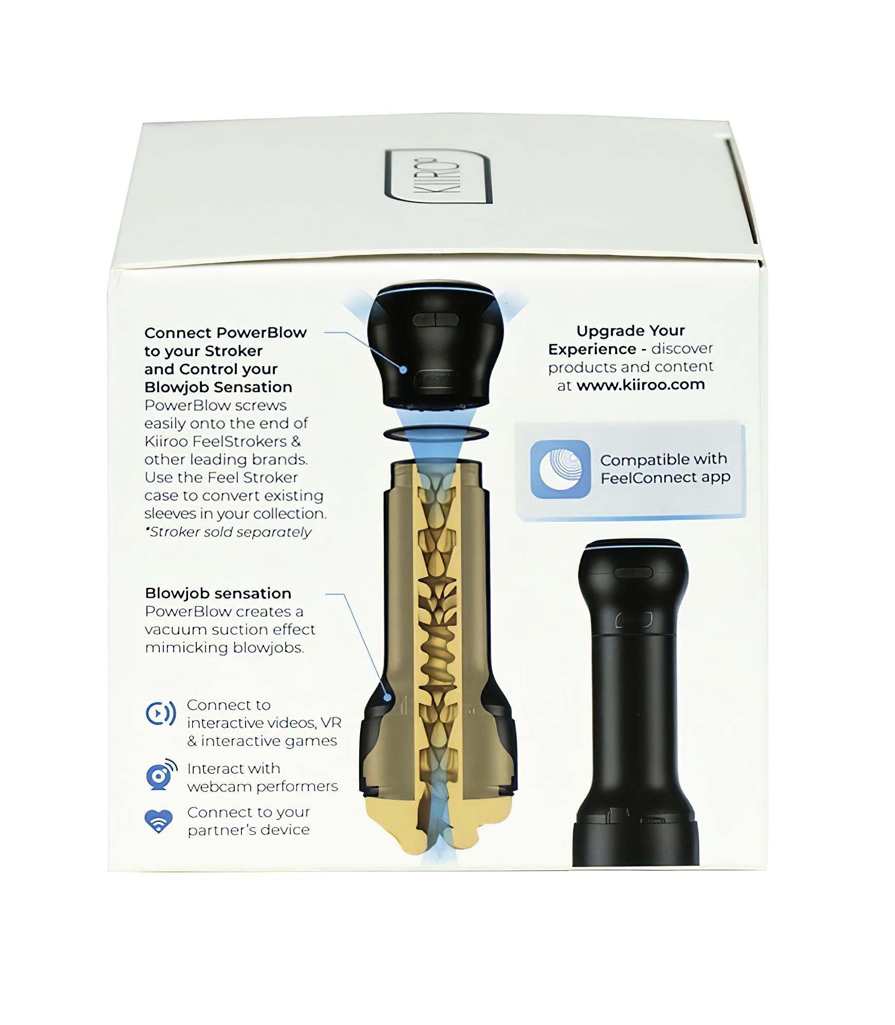 Kiiroo PowerBlow – maszturbátor szívó- és okos tartozék (fekete)