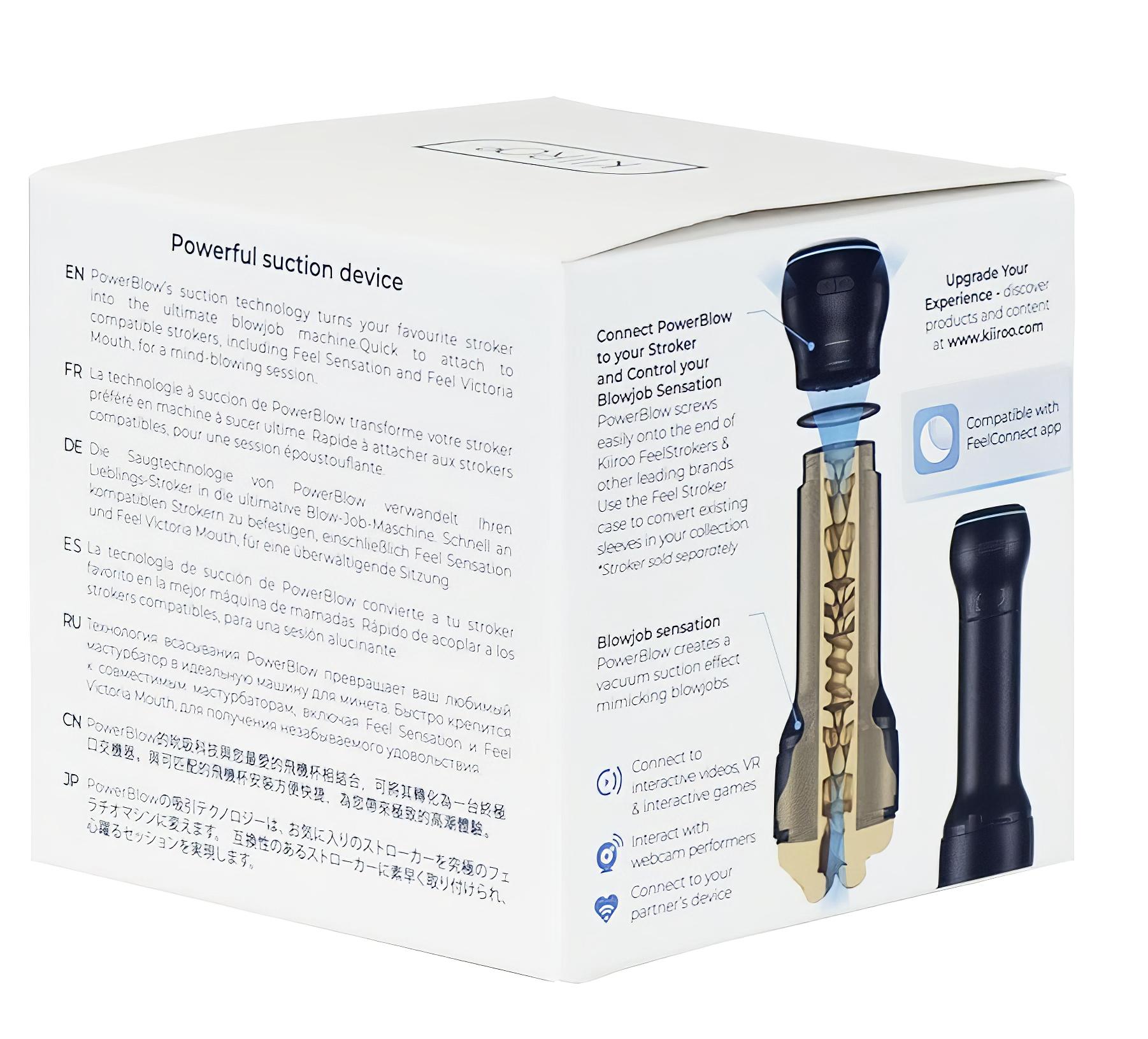Kiiroo PowerBlow – maszturbátor szívó- és okos tartozék (fekete)