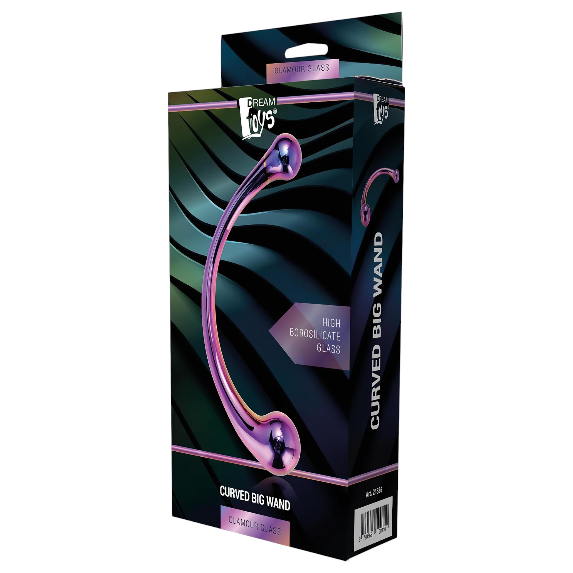 Dreamtoys – üveg masszírozó dildó (lila)