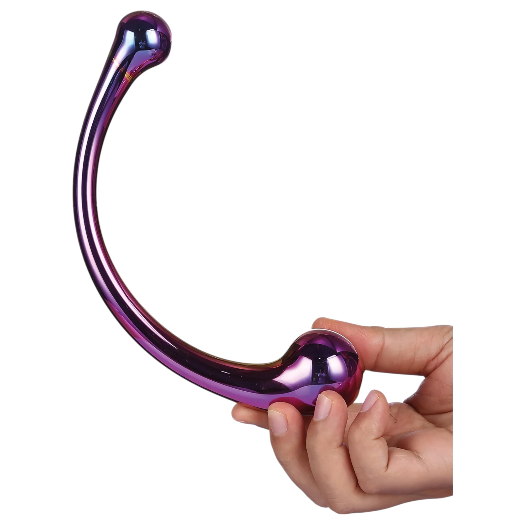 Dreamtoys – üveg masszírozó dildó (lila)