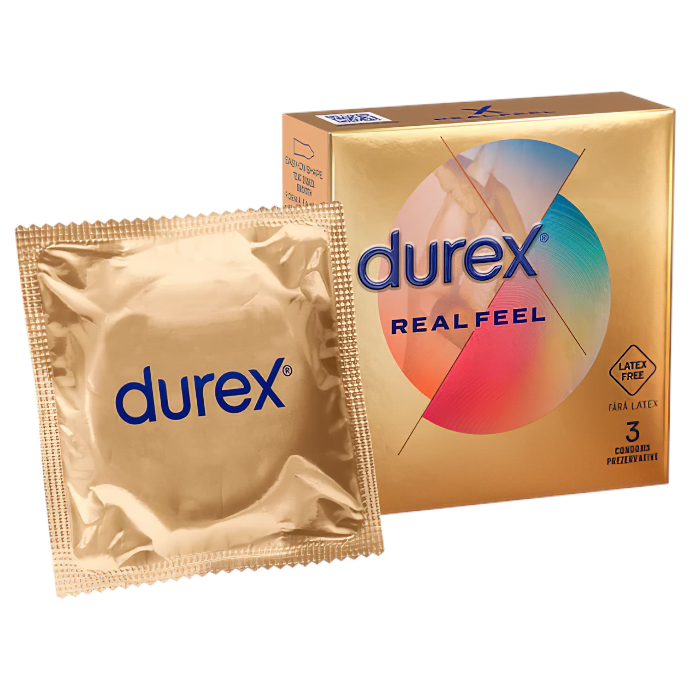 Durex Real Feel – latexmentes óvszer (3db)