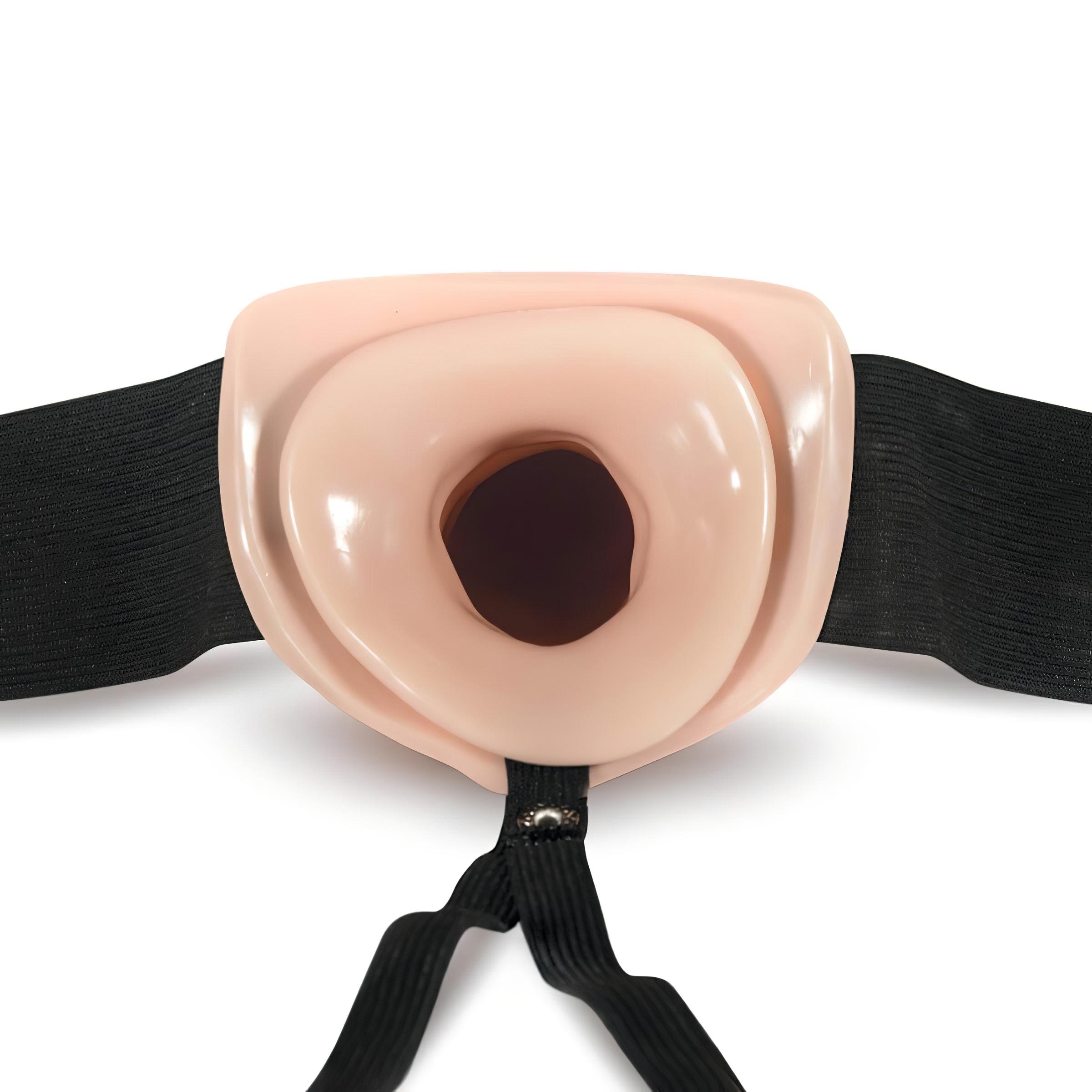 Dr. Skin 6,5 – üreges felcsatolható dildó – 15cm (natúr)