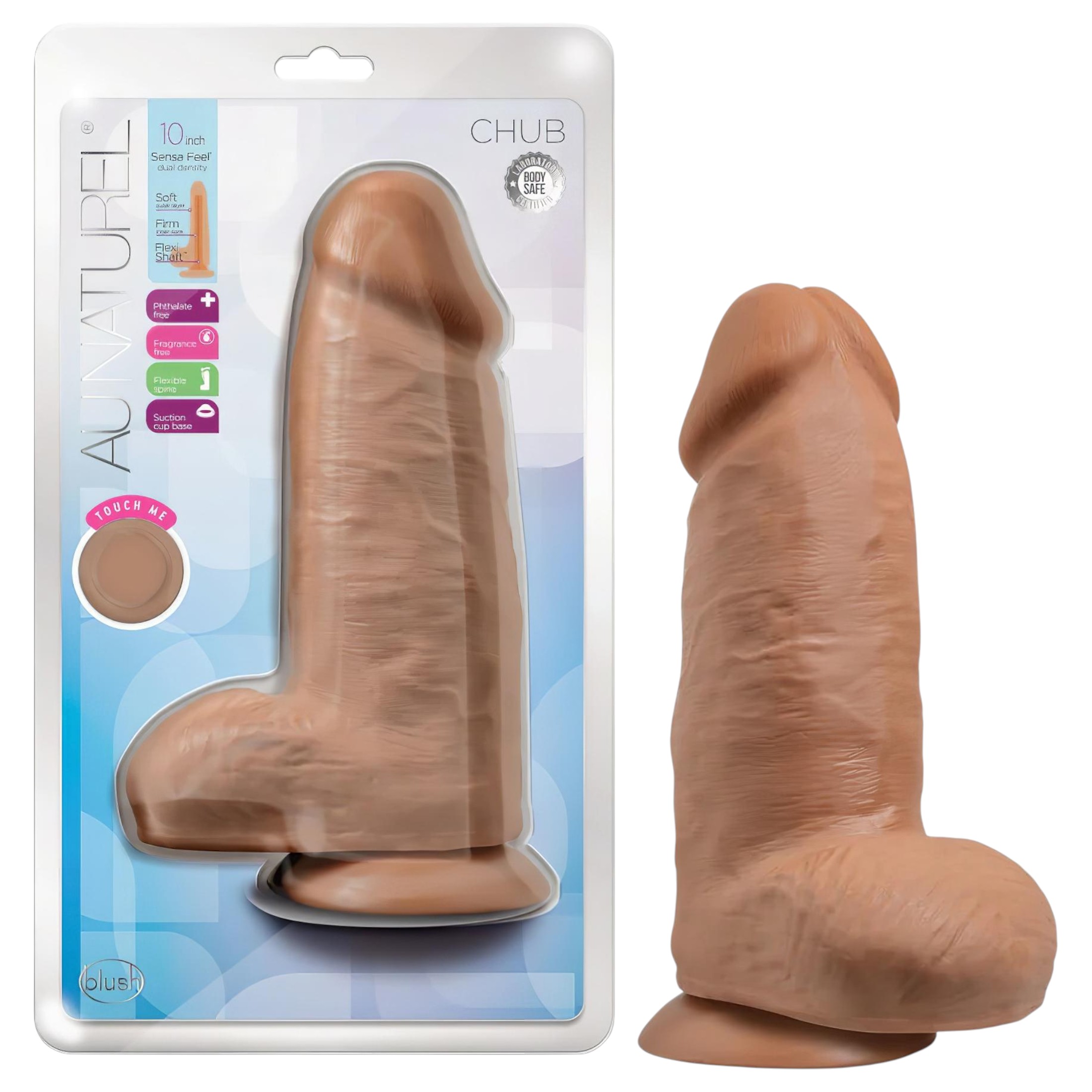 Blush Chub – élethű, tapadótalpas dildó – 18cm (natúr)