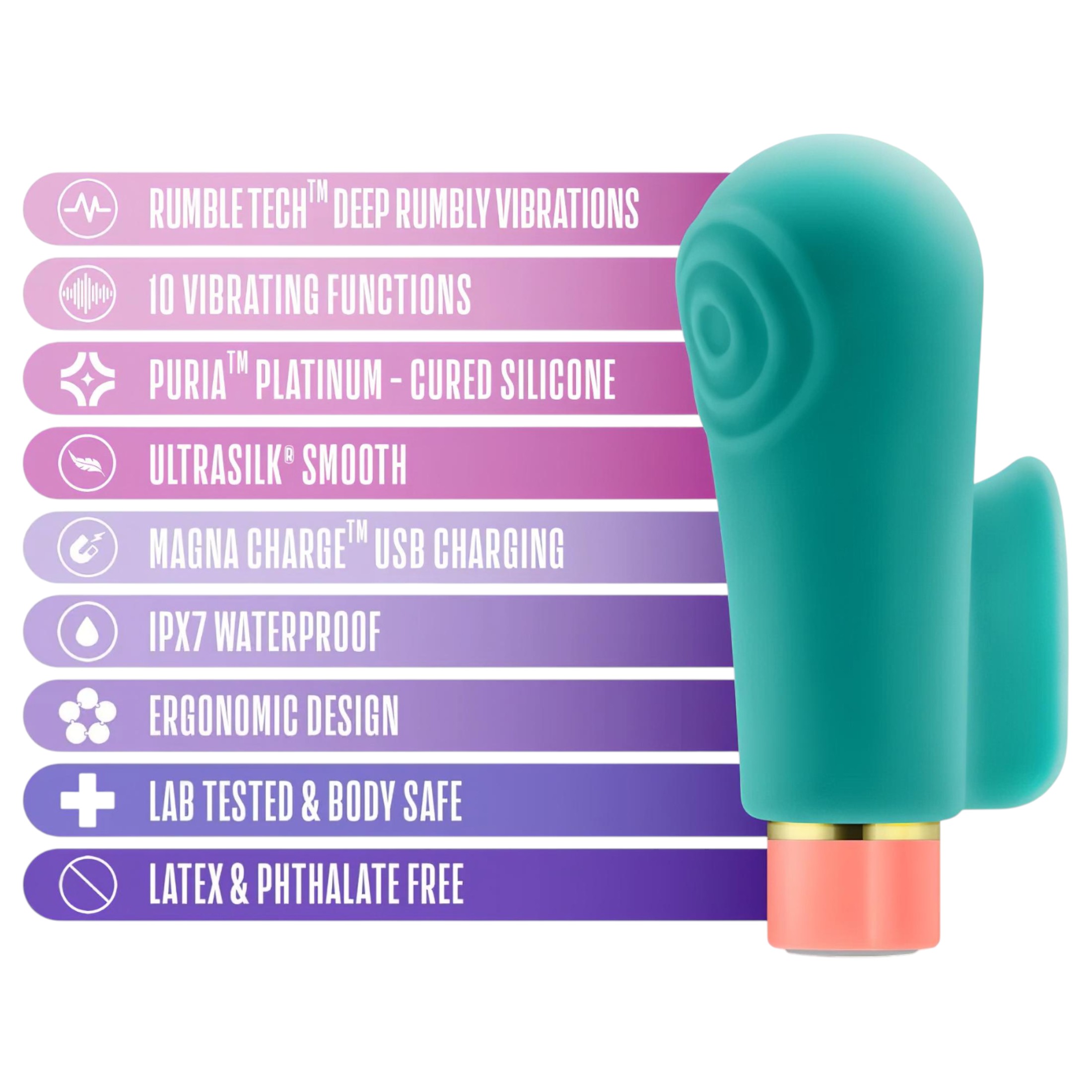 / Blush Aria – stimuláló ujjvibrátor (zöld)
