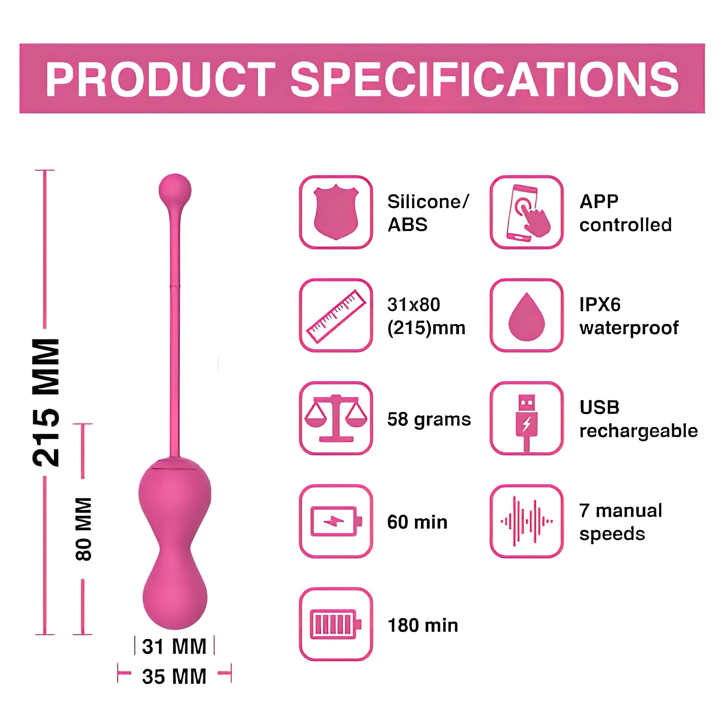 Magic Motion Kegel Master – Okos gésagolyó duó (lila)