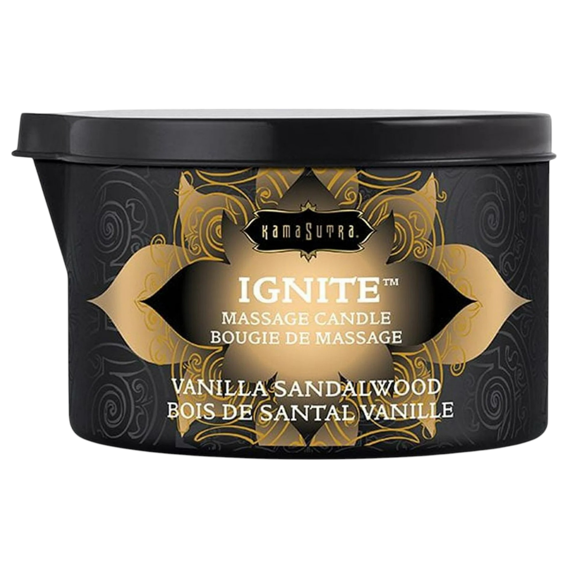 Kama Sutra – vegán masszázsgyertya – vanília-szantálfa (170g)