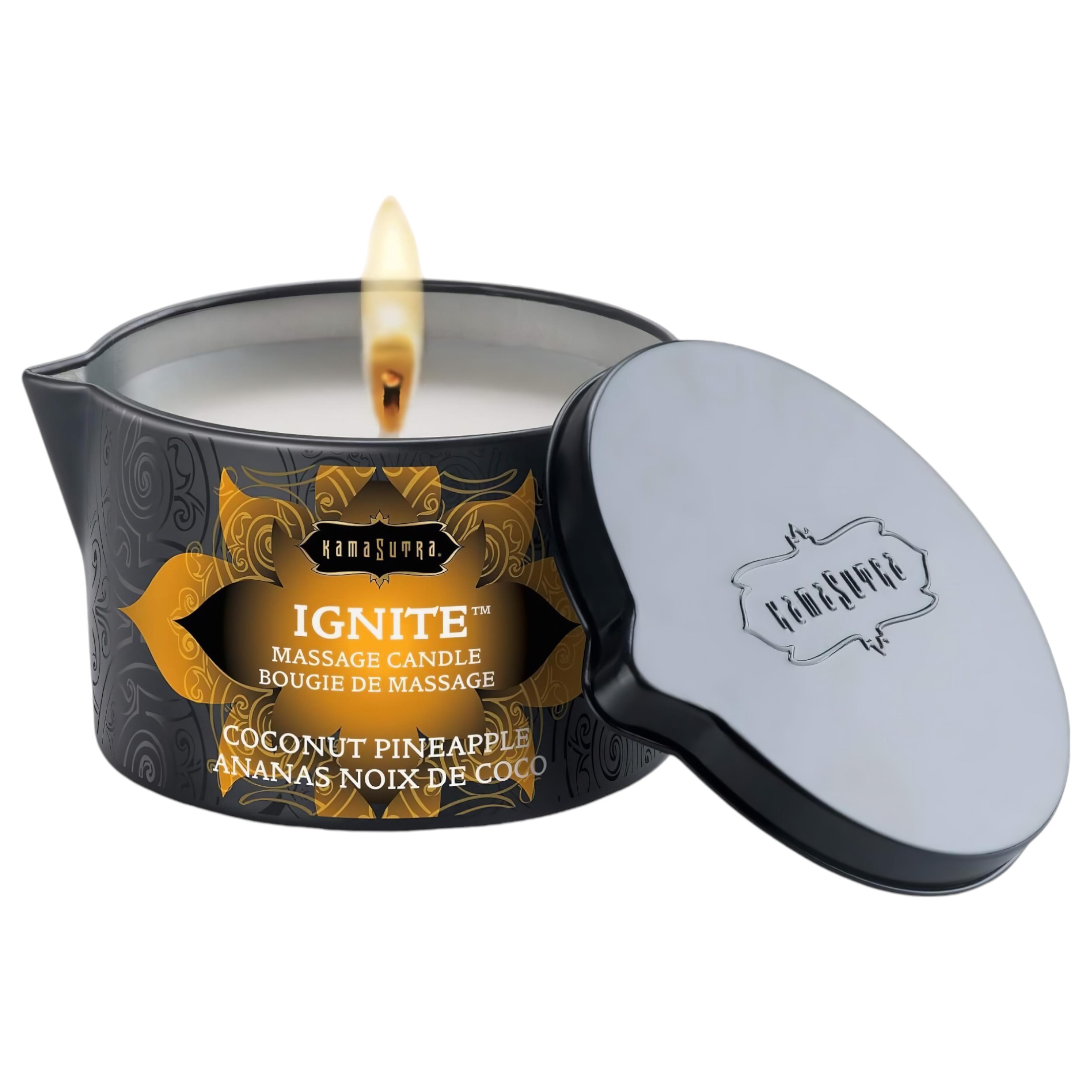 Kama Sutra – vegán masszázsgyertya – kókusz-ananász (170g)
