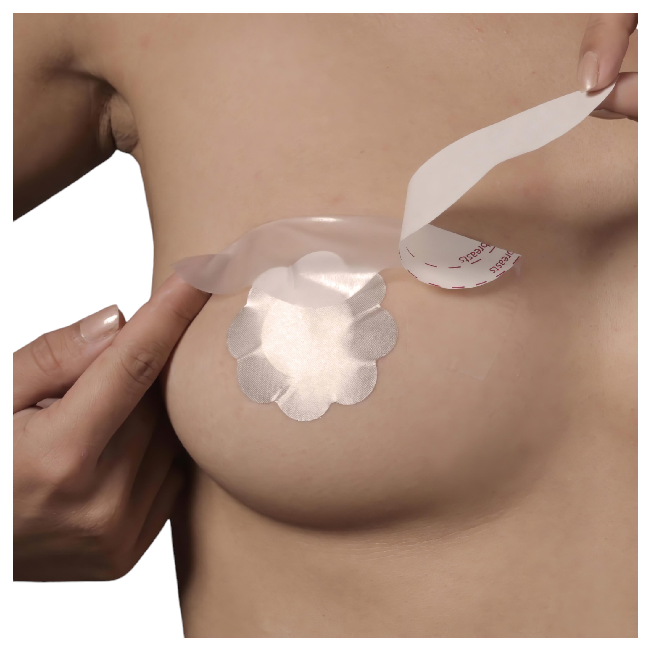 Bye Bra D-F – láthatatlan mellemelő tapasz – pink (6db)