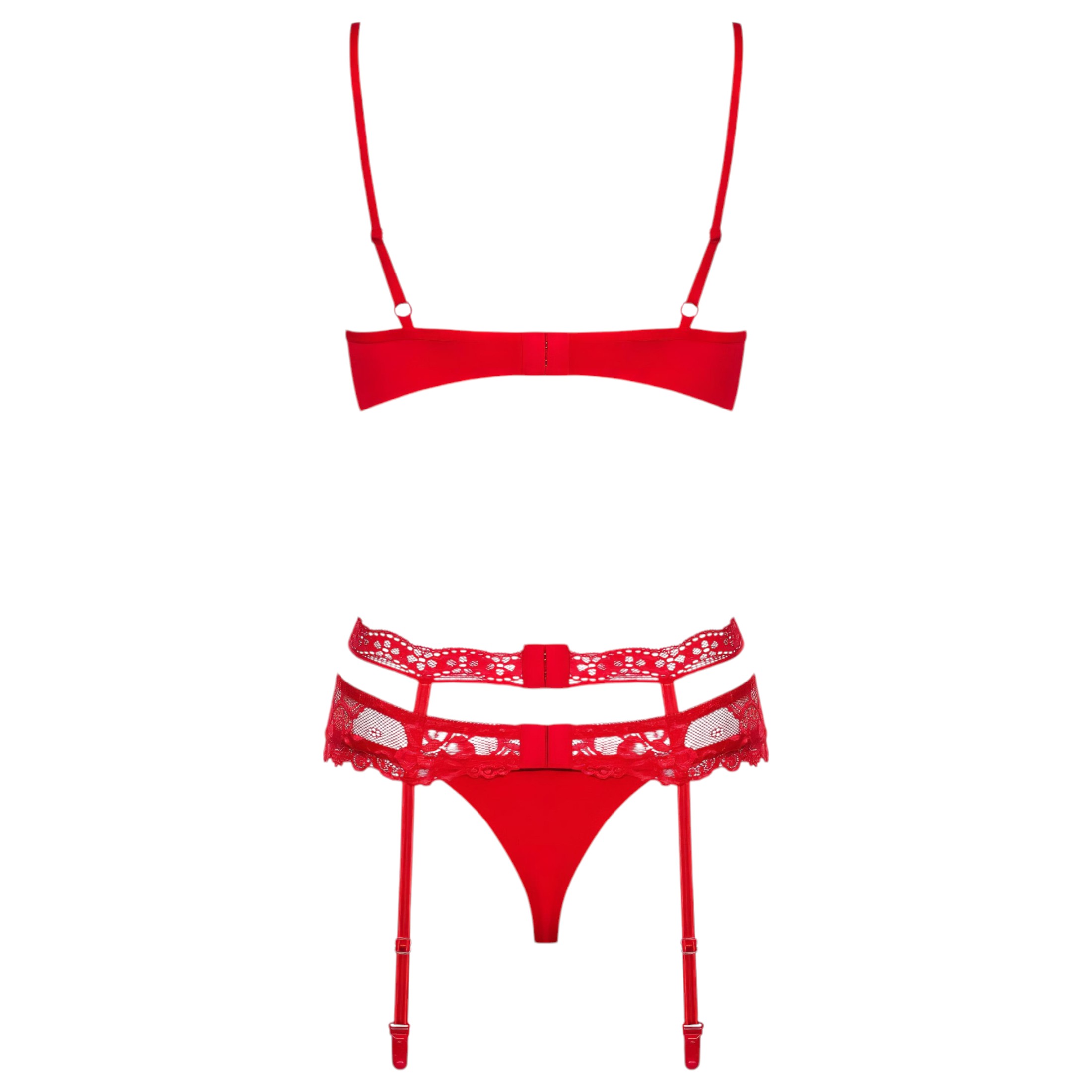 / Obsessive Heartina – fehérnemű szett (piros)