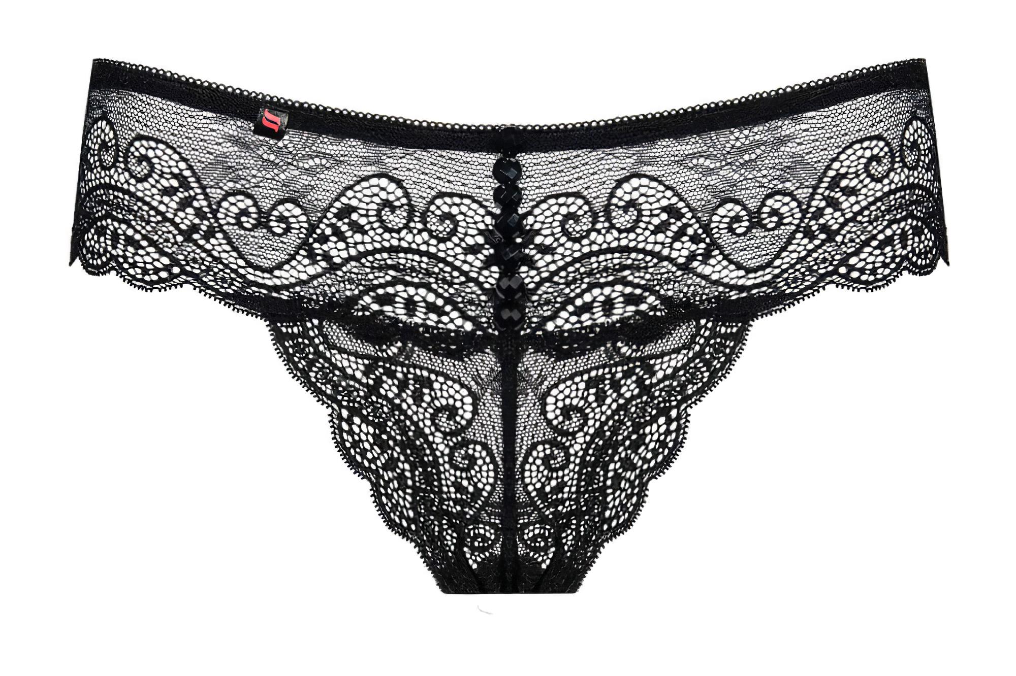 Obsessive Miamor – köves női csipke tanga (fekete)