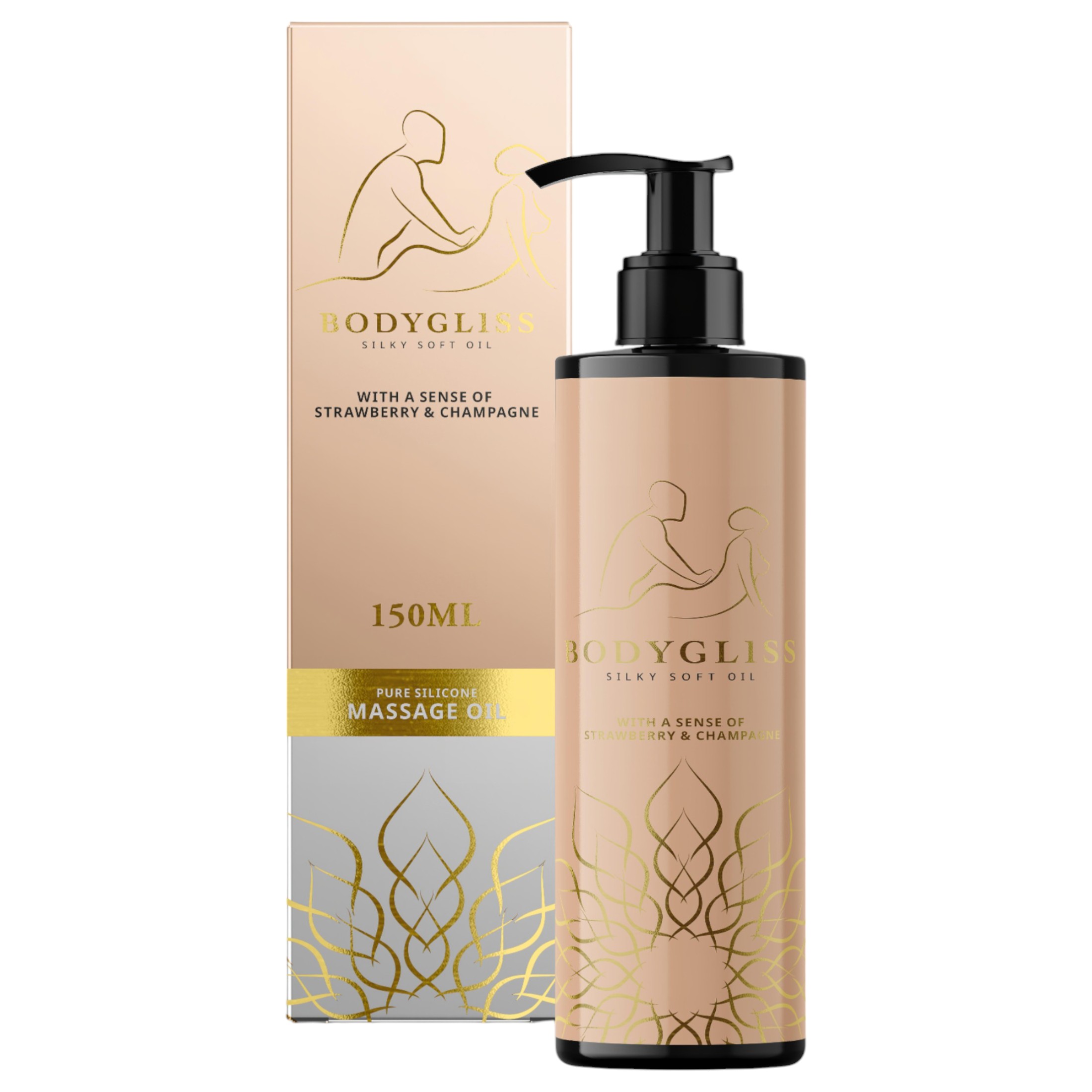 Bodygliss – masszázsolaj és síkosító – eper (150ml)