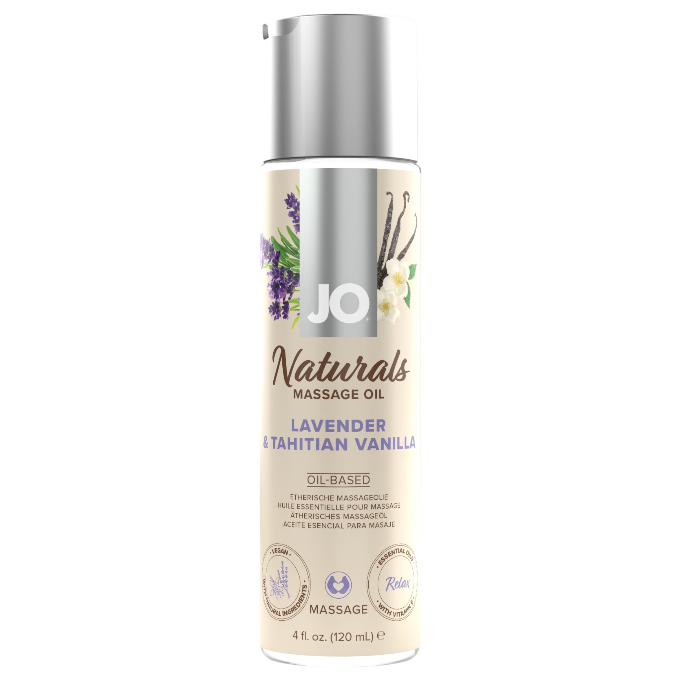 System JO – masszázsolaj – levendula-vanília (120ml)