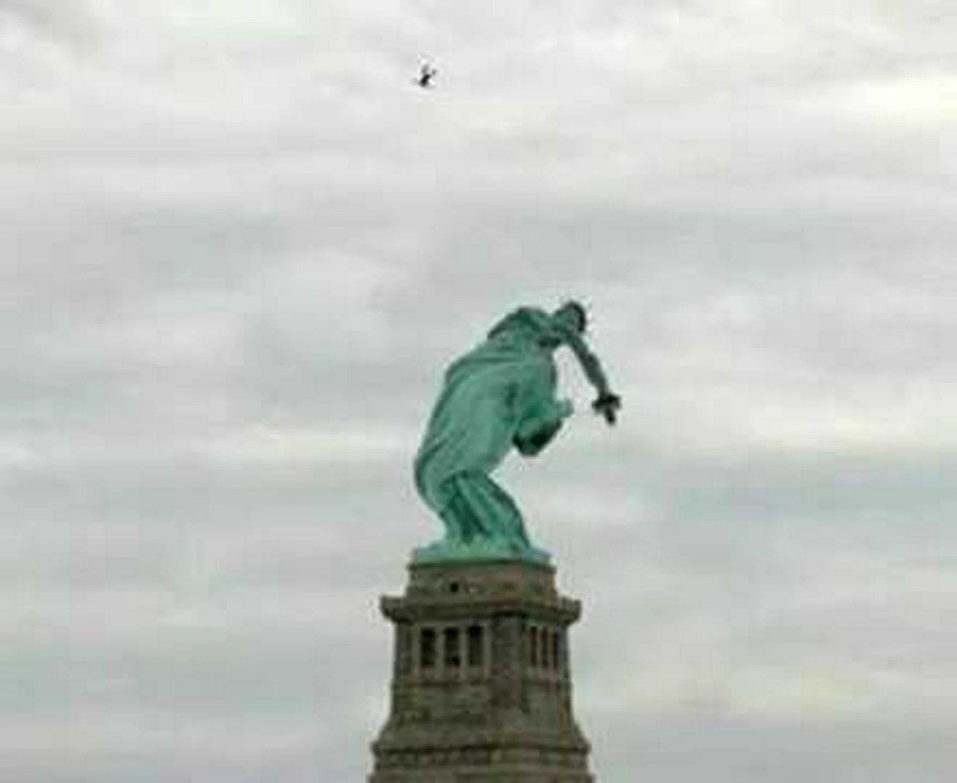 自由の女神の周りを飛んだり這ったりする 7 匹の動物を発見 自由の女神の周りを飛んだり這ったりする 7 匹の動物を発見
