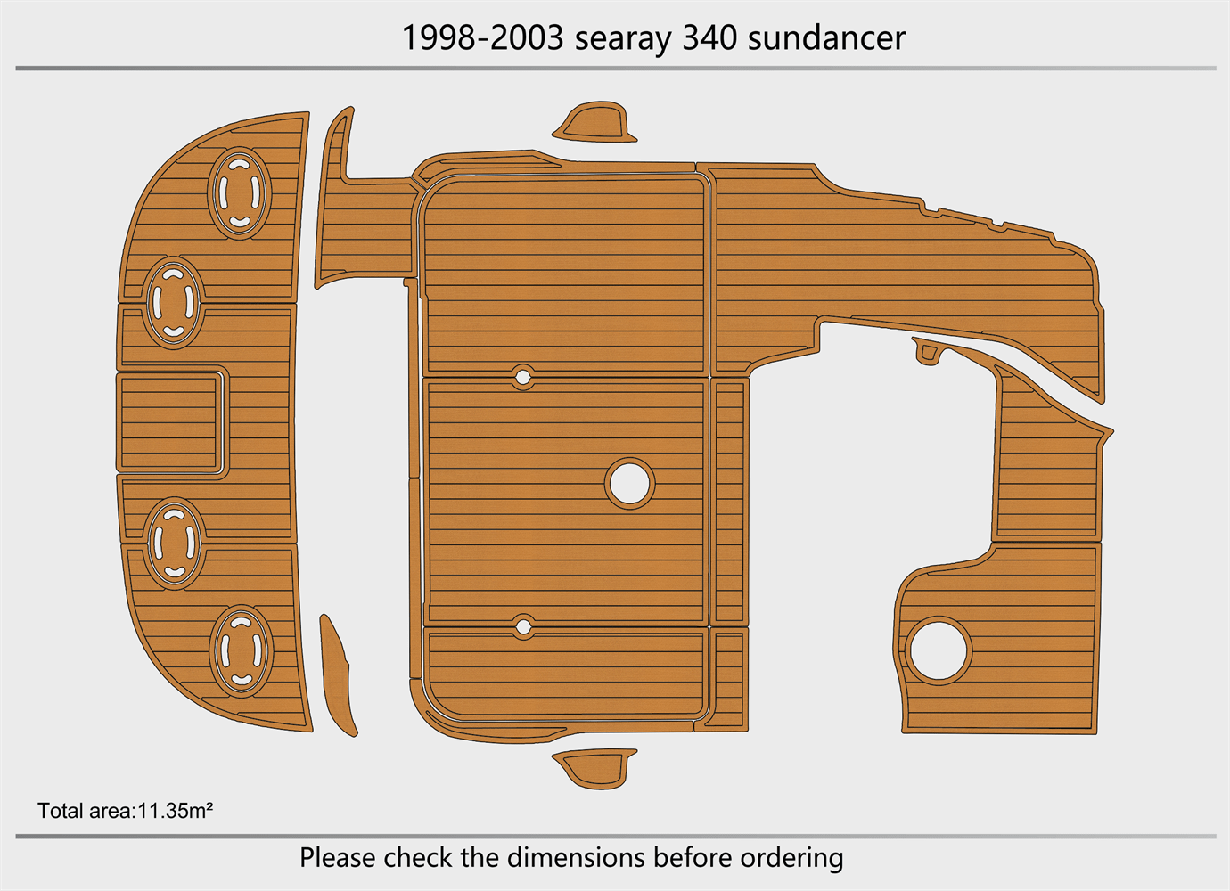 1998-2003 Sea Ray 340 Sundancer Boat Flooring