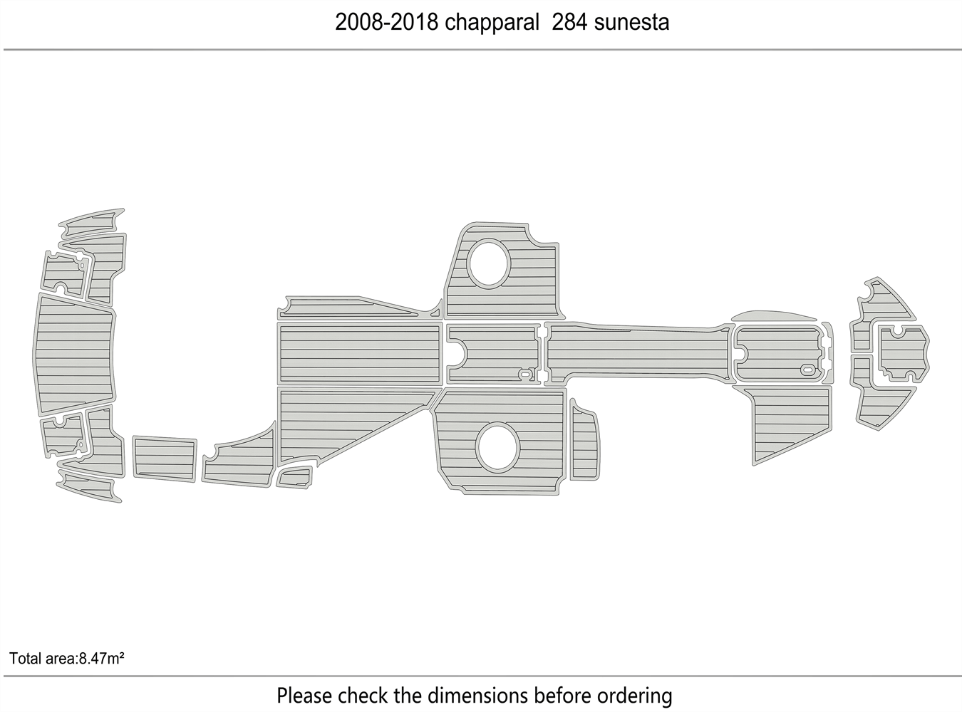 2008-2015 Chaparral 284 Sunesta Boat Flooring