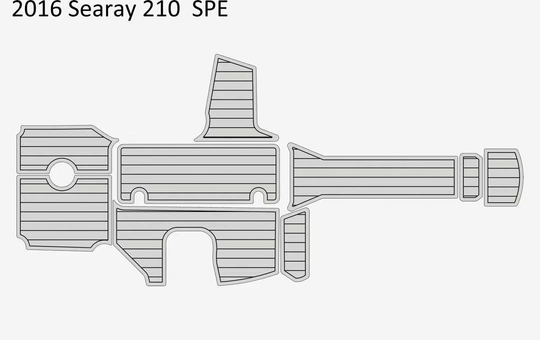 2016 Sea Ray 210 SPE cockpit Boat Flooring