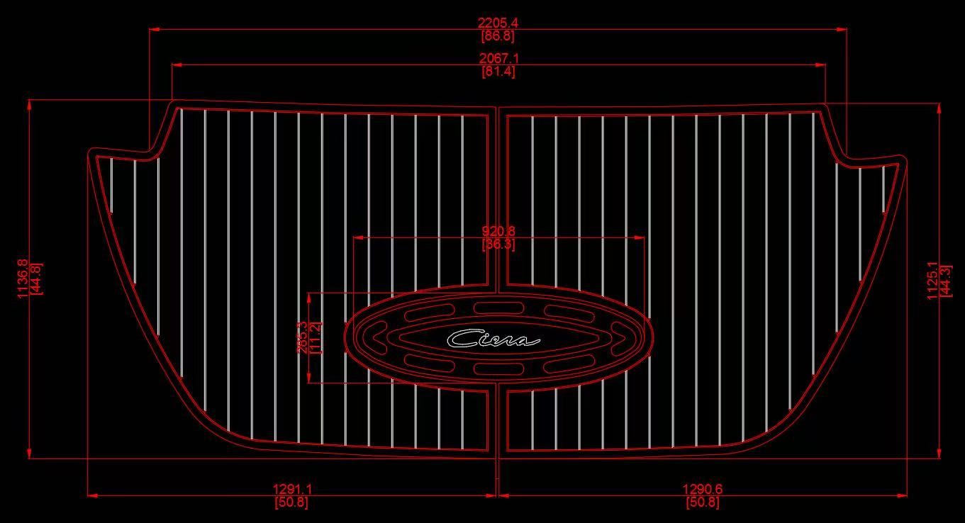 2000 Bayliner 2855 Extended Swim Platform Pad Boat Flooring